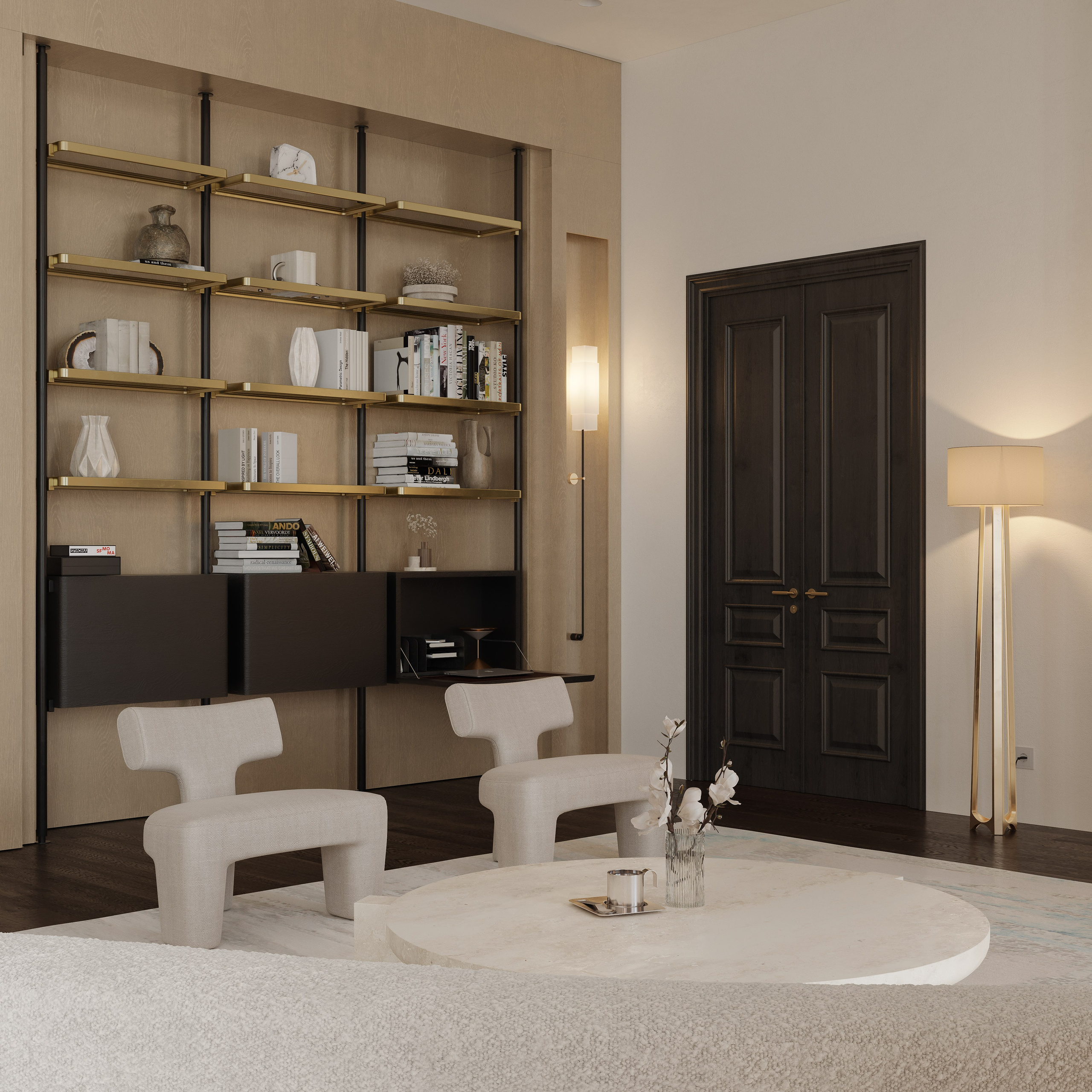 Дом у озера для DAAS Bureau. 3D визуализация интерьера и архитектурной среды