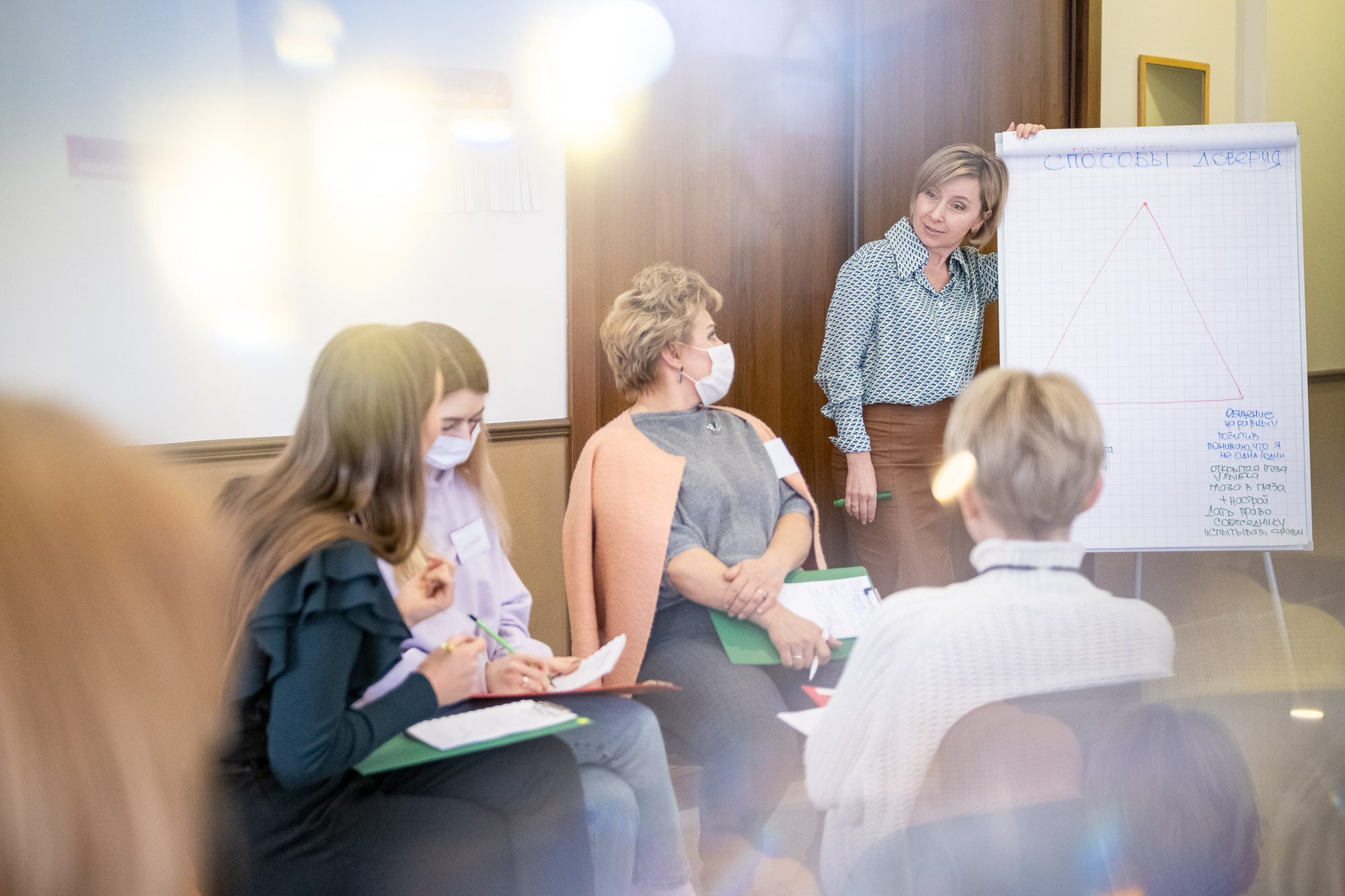 Репортаж во время проведения мастер класса, идет коллективное обсуждение
