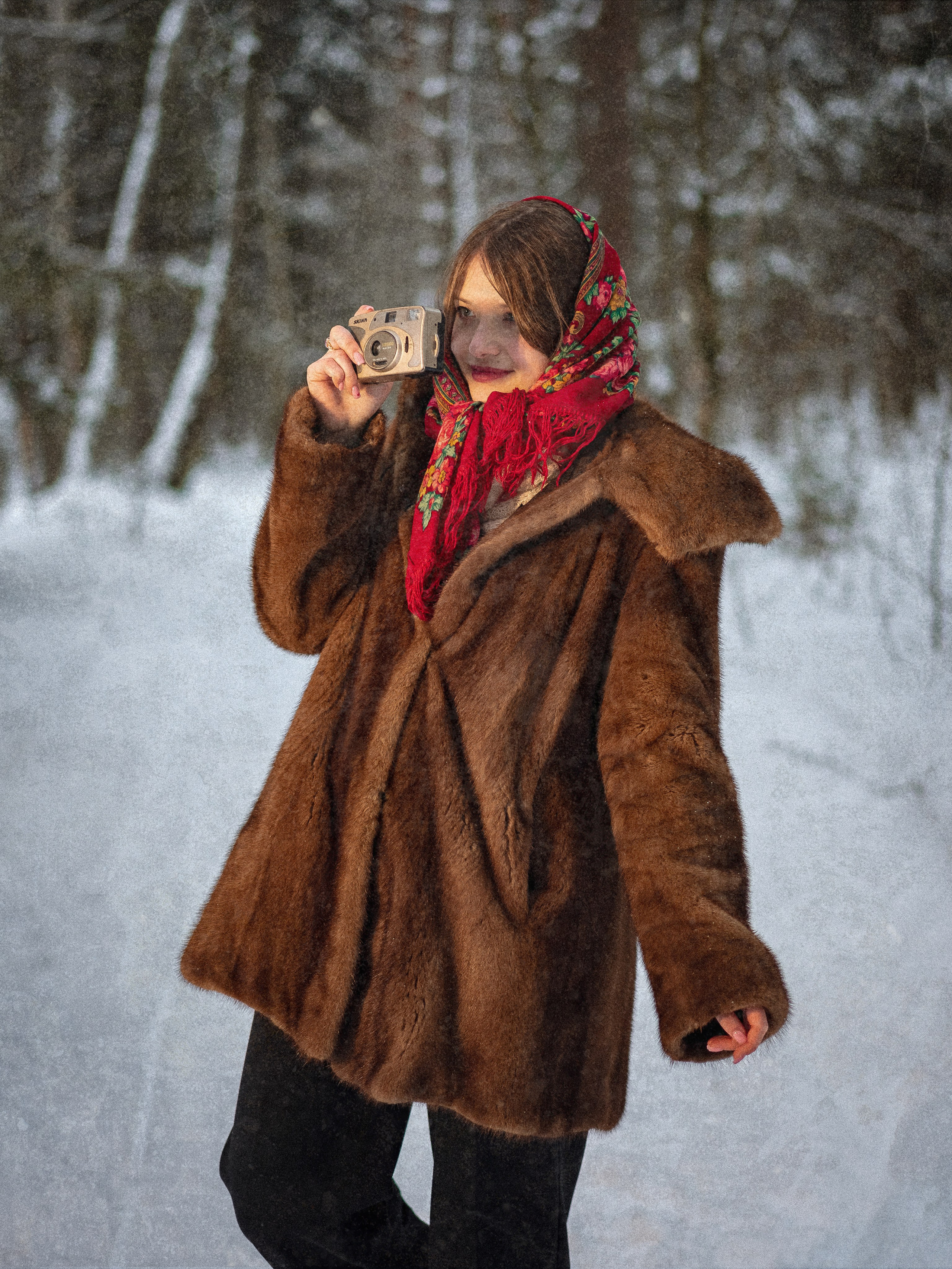 Ольга — фотосессия в зимнем стиле. Фотограф Москва