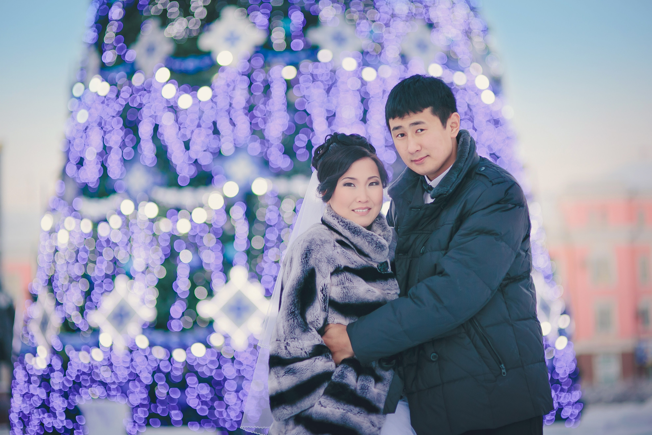 Зимнее свадебное фото. Фотограф Надежда Куин, Якутск