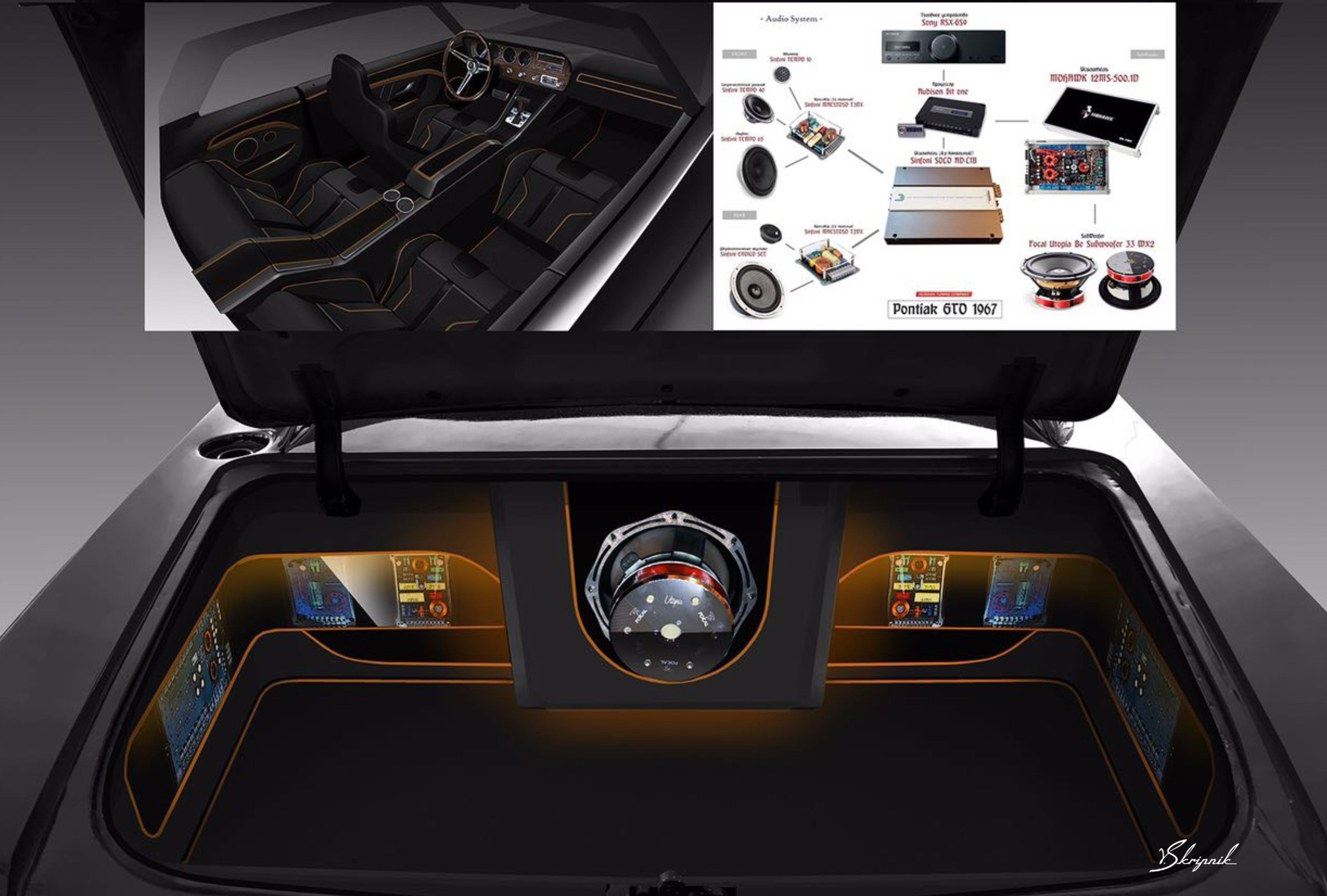 Pontiac GTO 1967 г. Design Yachts and Cars