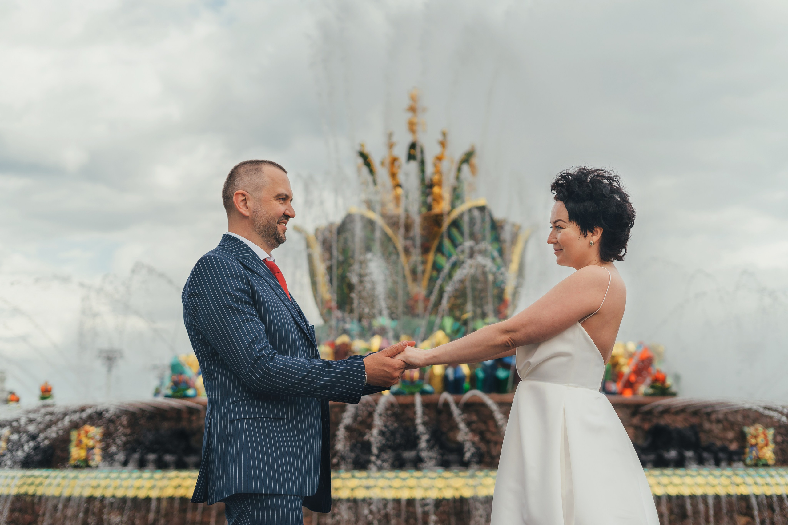 Ольга и Андрей, ЗАГС Железнодорожный, ВДНХ ресторан Московское небо. Наталья Дукалова фотограф Щелково Королев Пушкино Москва Балашиха