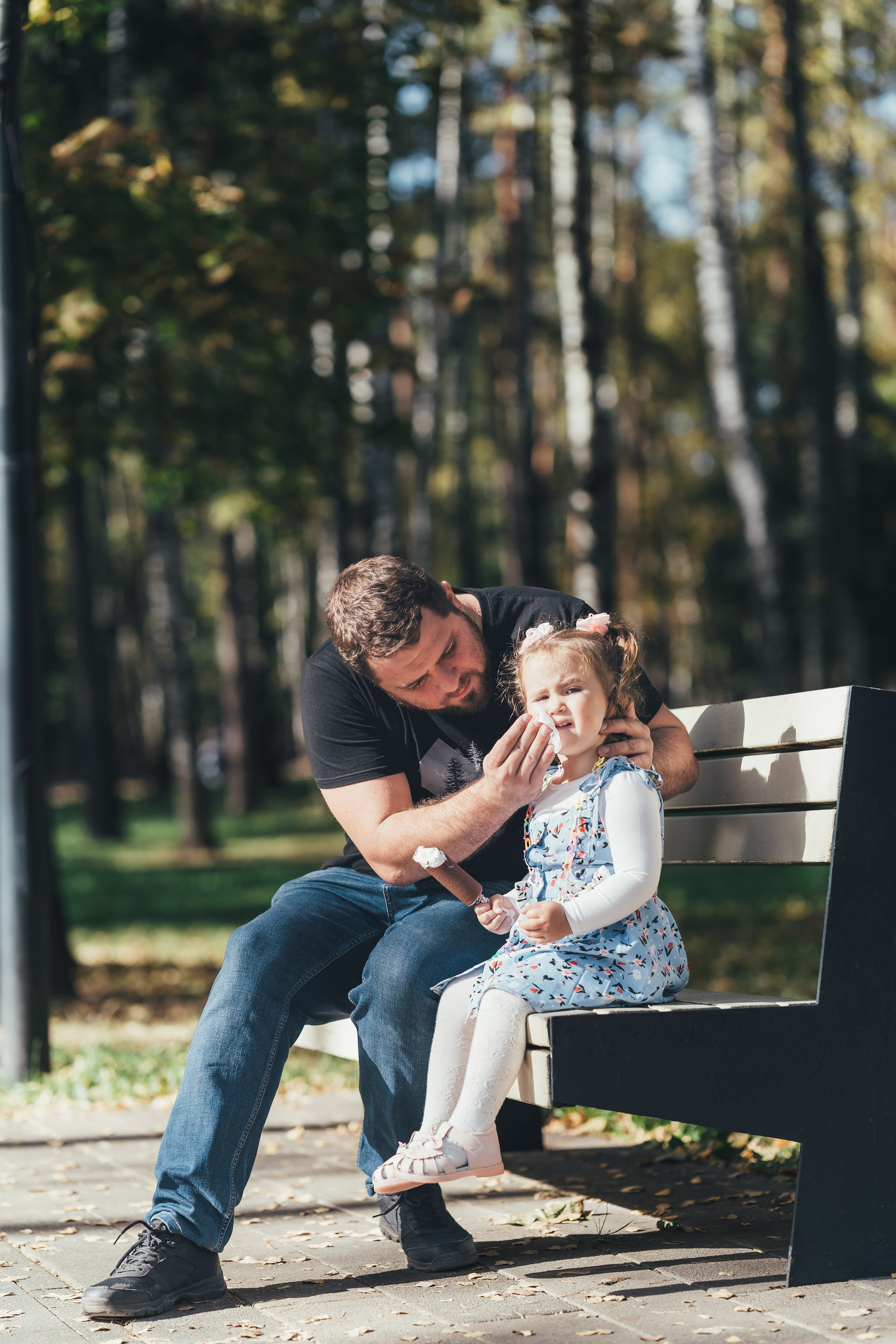 Денис с дочкой, Балашиха, парк Пехорка. Наталья Дукалова фотограф Щелково Королев Пушкино Москва Балашиха