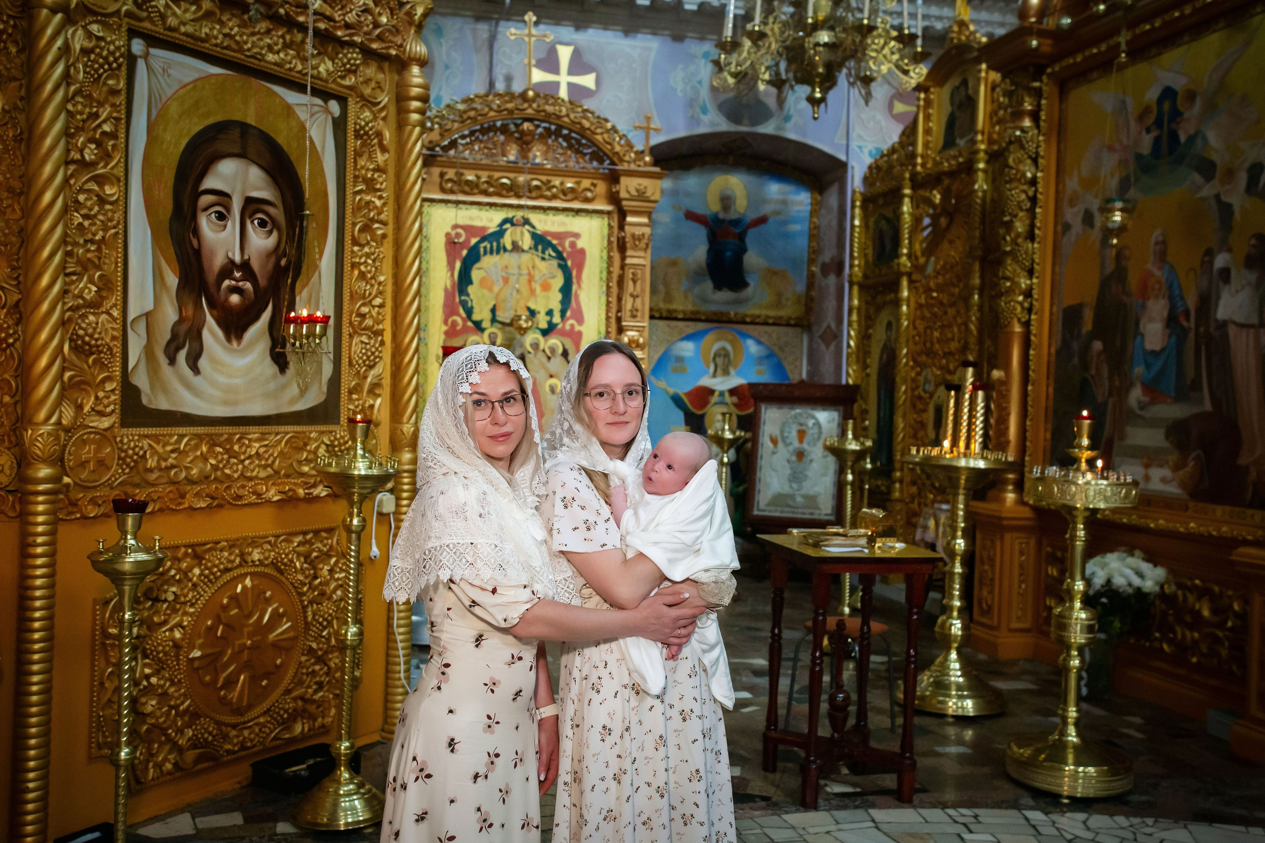 Крещение Амелии. Храм Рождества Христова в с. Михалево. Семейный и детский фотограф Анна Петракова