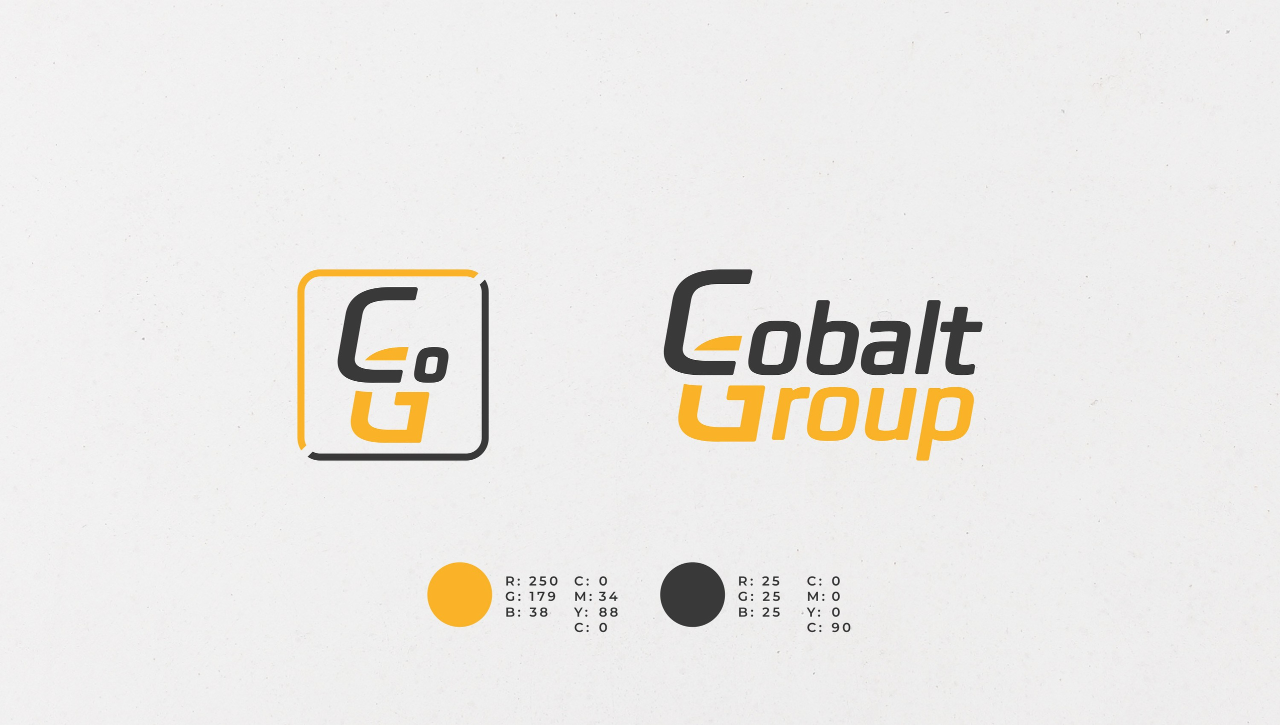 пример разработанного логотипа для компании cobalt group в цвете