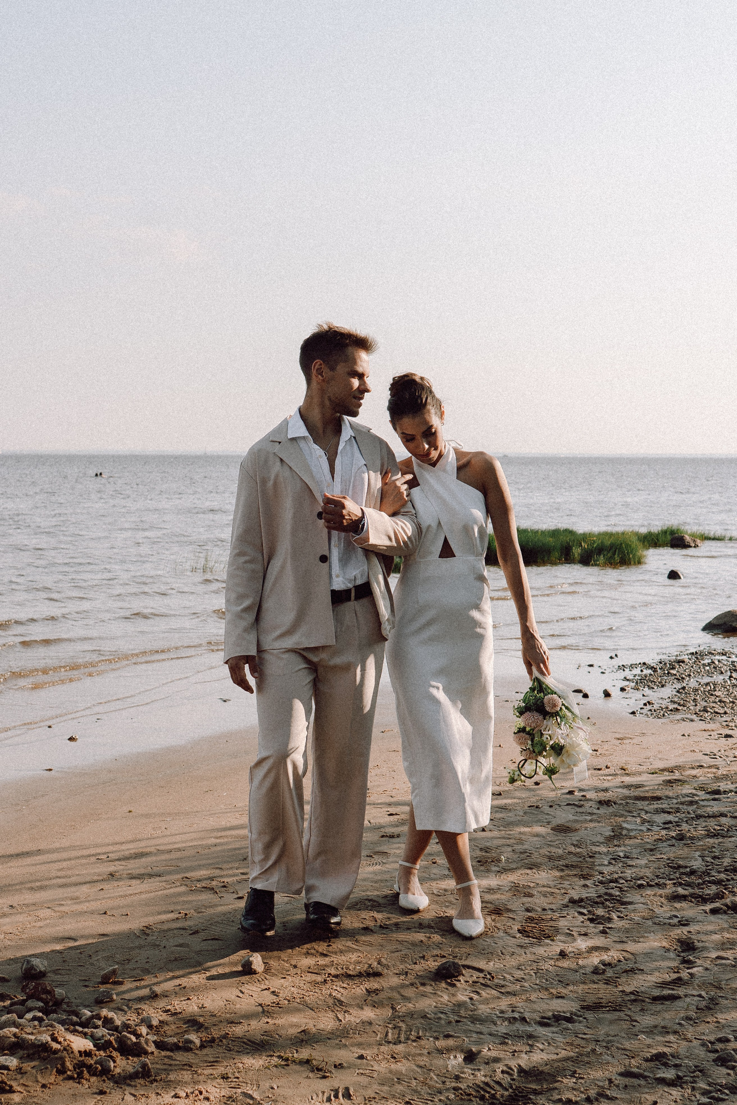 СВАДЕБНАЯ ФОТОСЕССИЯ ВЫЕЗДНОЙ ЦЕРЕМОНИИ (ФИНСКИЙ ЗАЛИВ). Профессиональный фотограф, Санкт-Петербург — Виктория Богомолова