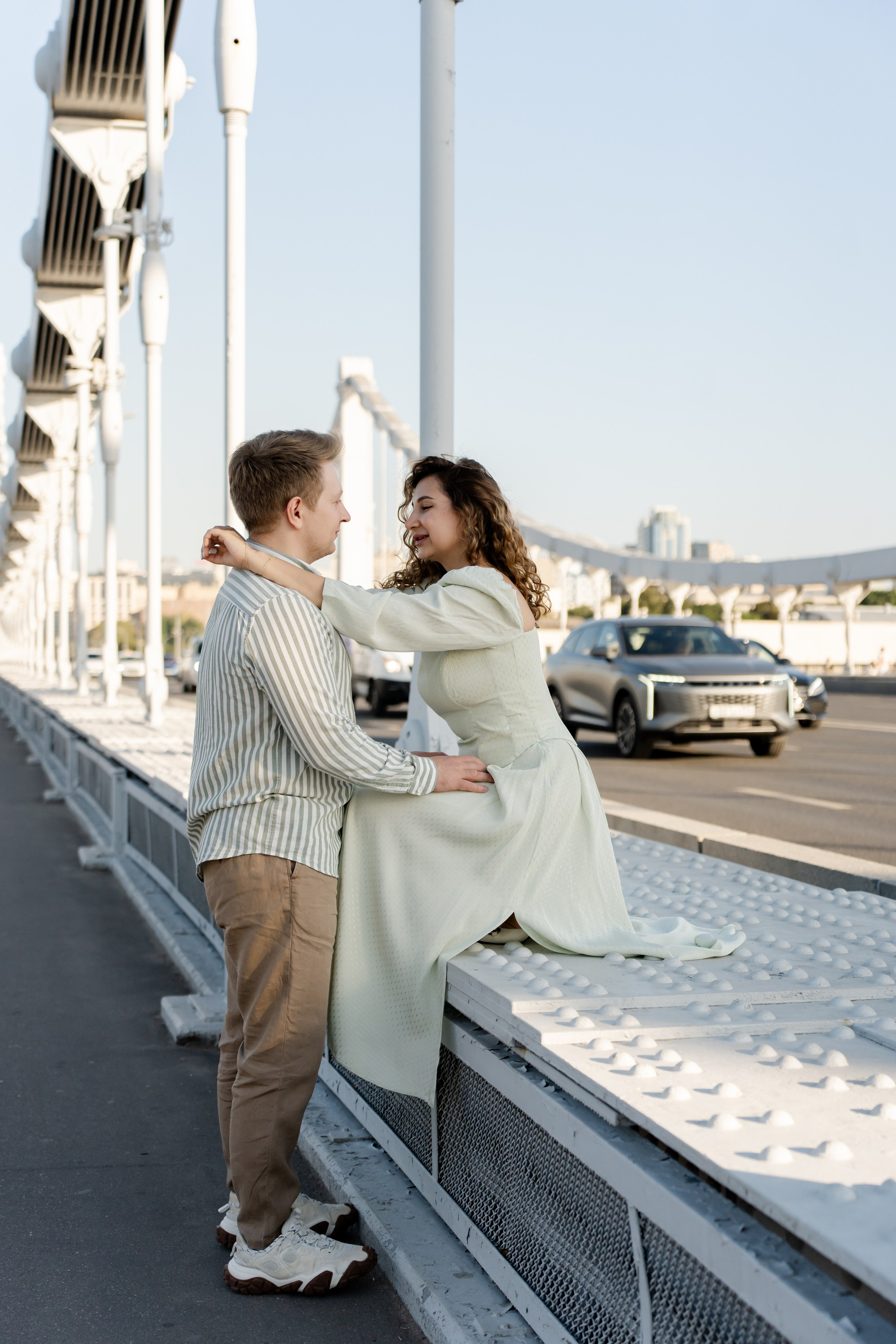Фотосессия Love story на мосту в Москве Фотограф Москва 