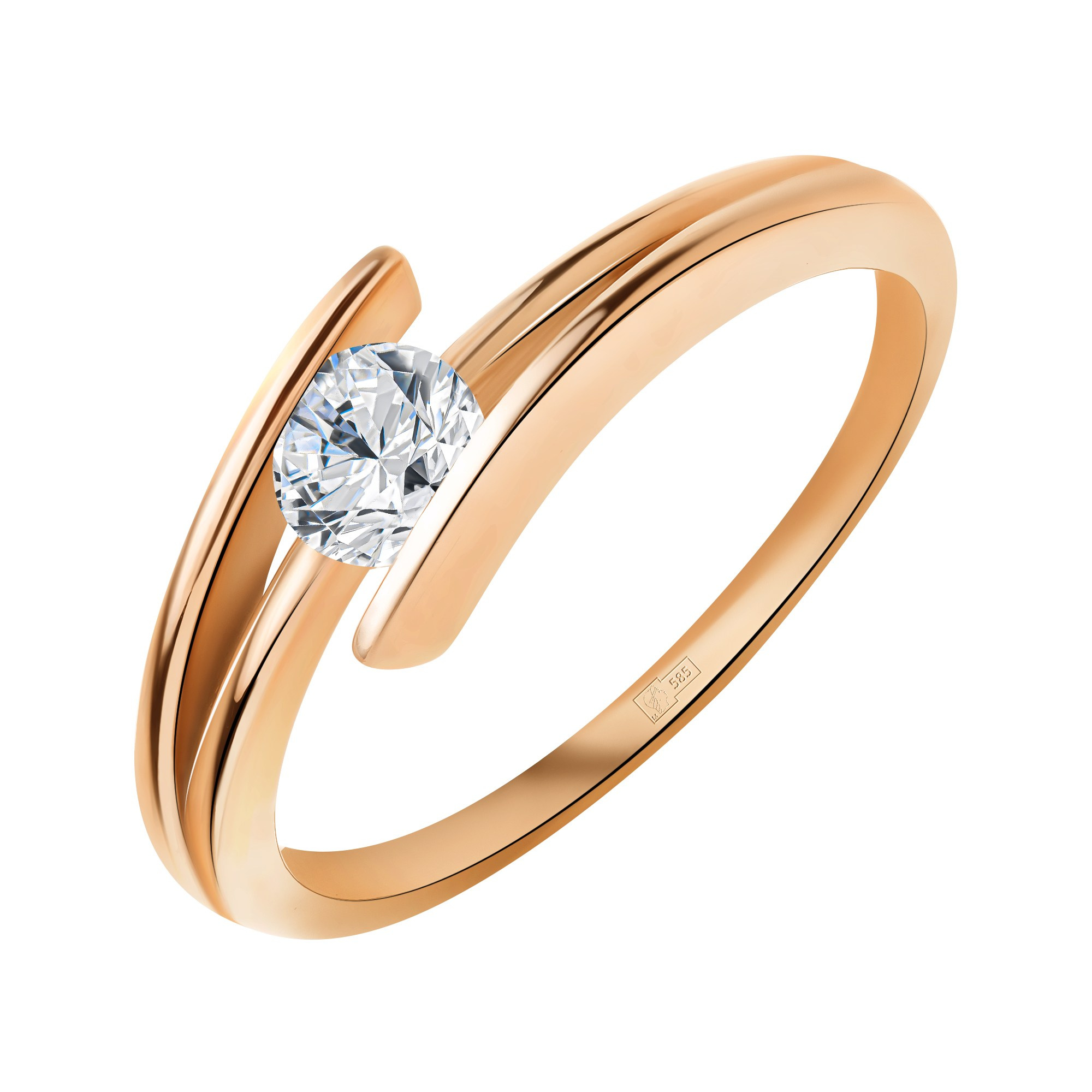 кольцо с бриллиантом