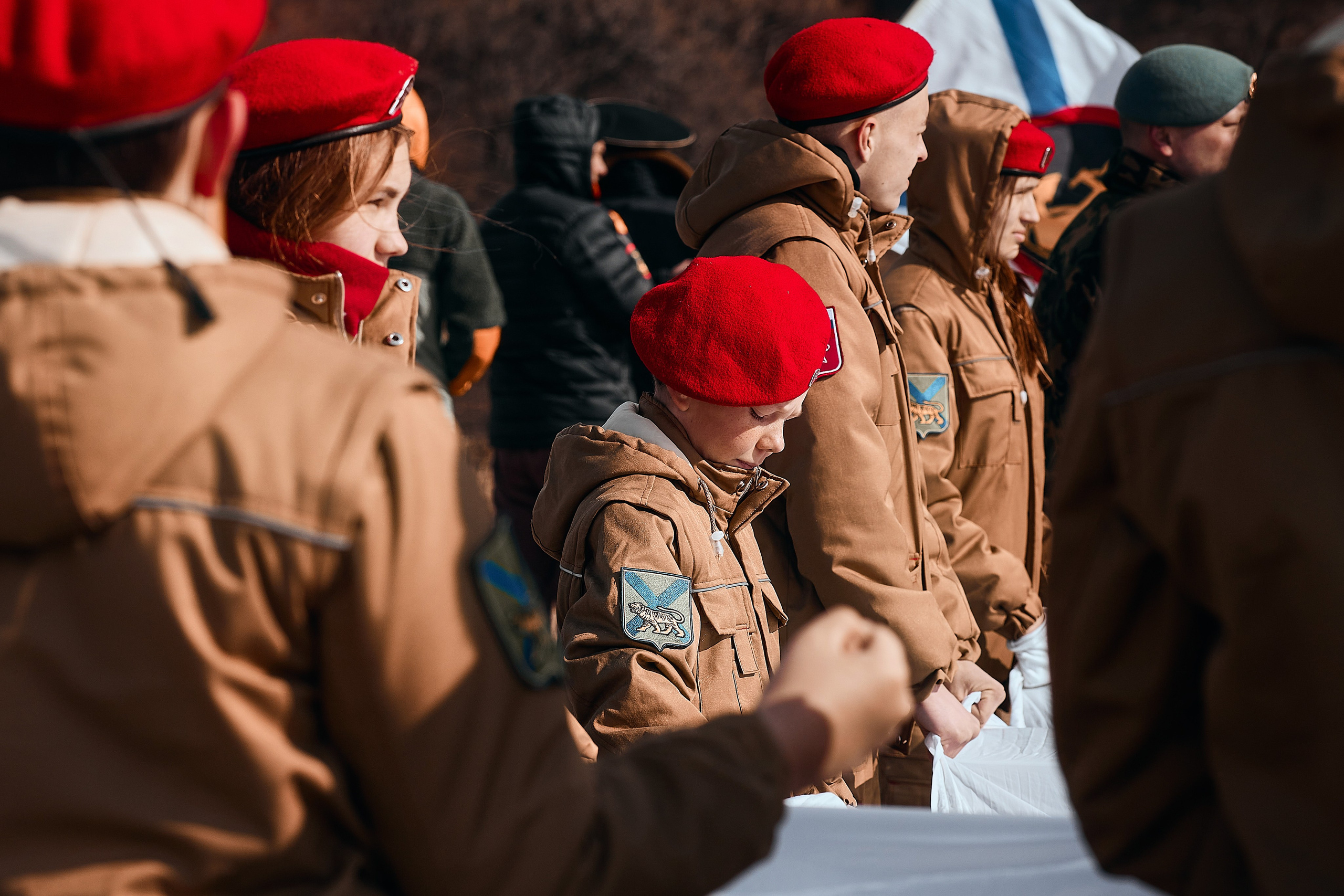 Репортажная съёмка с выступления юнармии в Приморье