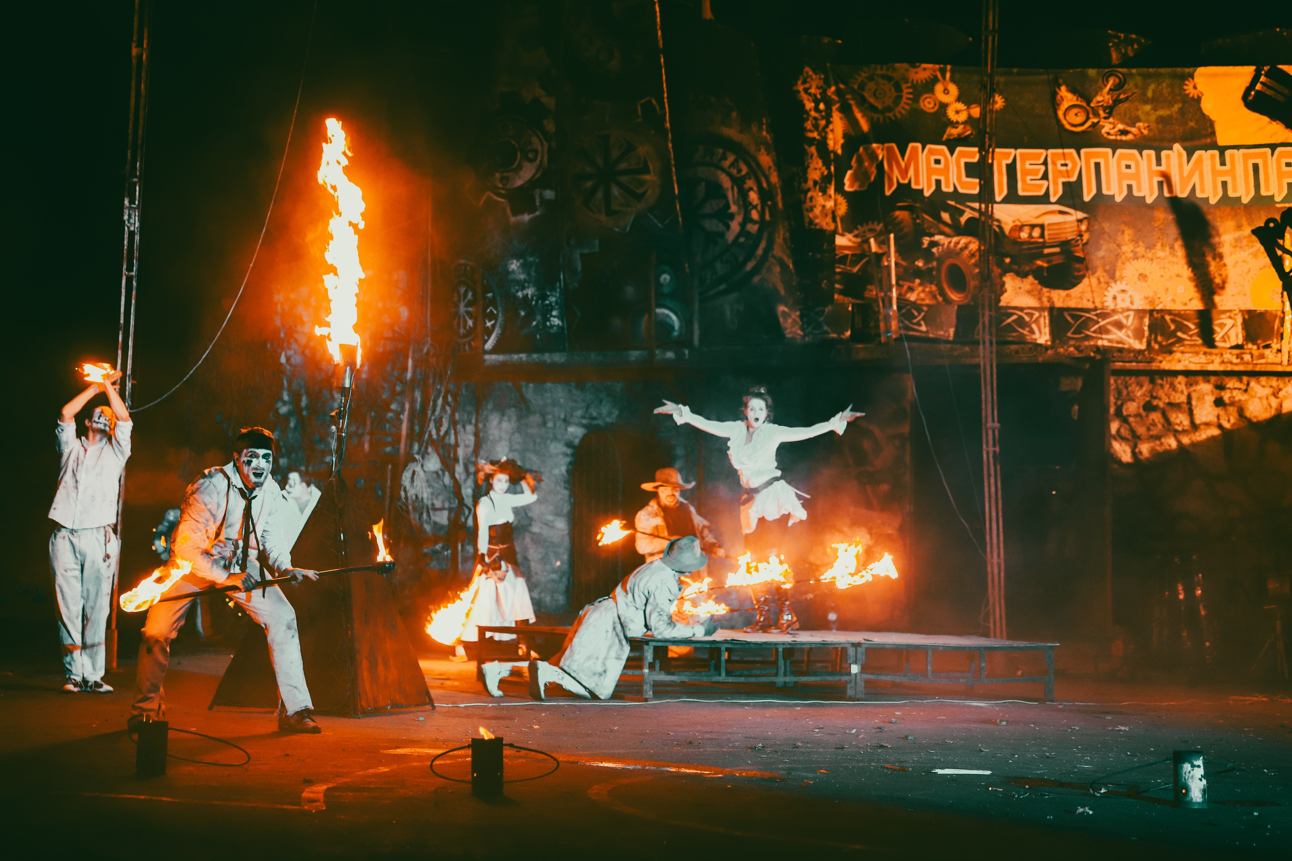 Съемки каскадерских шоу