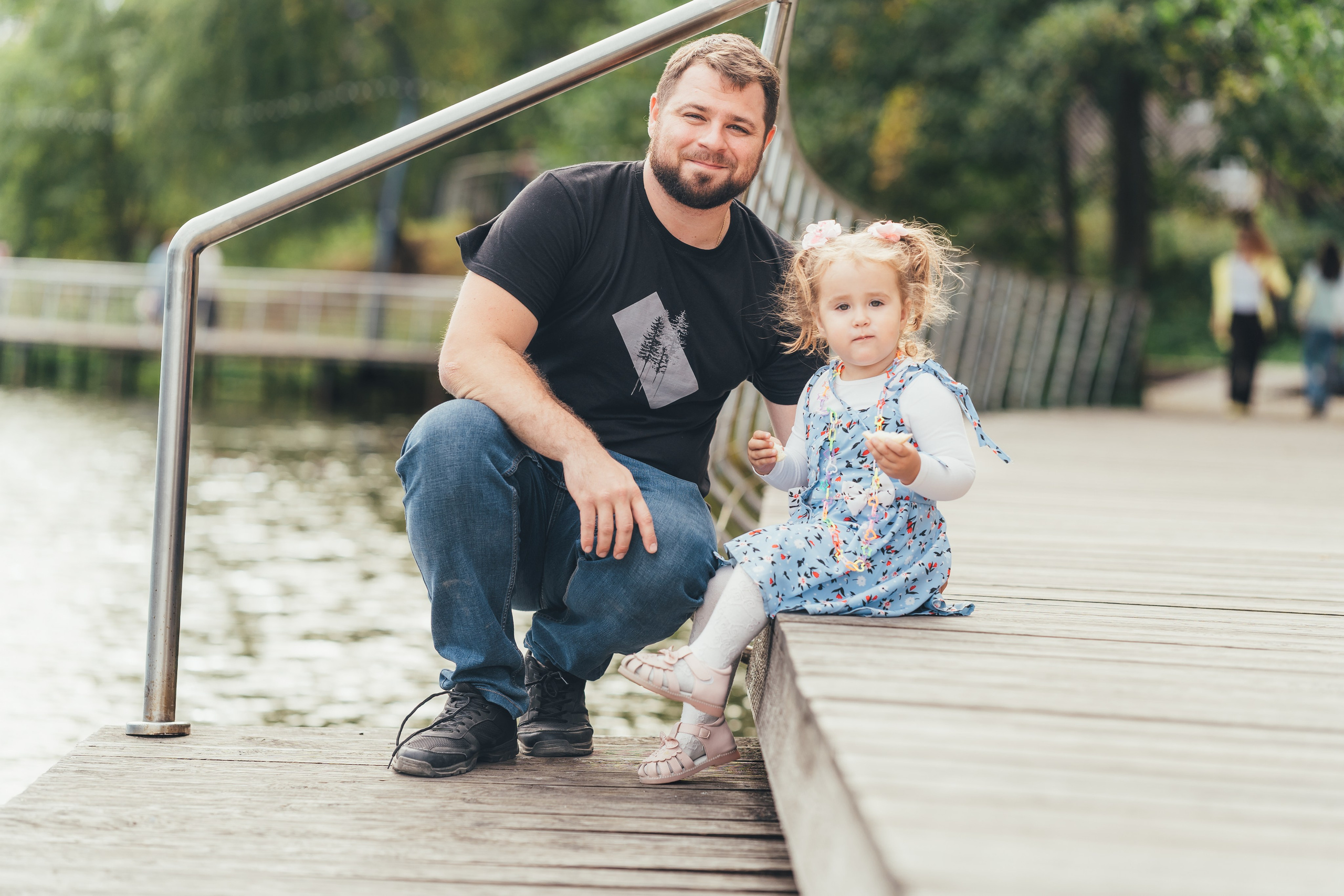 Денис с дочкой, Балашиха, парк Пехорка. Наталья Дукалова фотограф Щелково Королев Пушкино Москва Балашиха