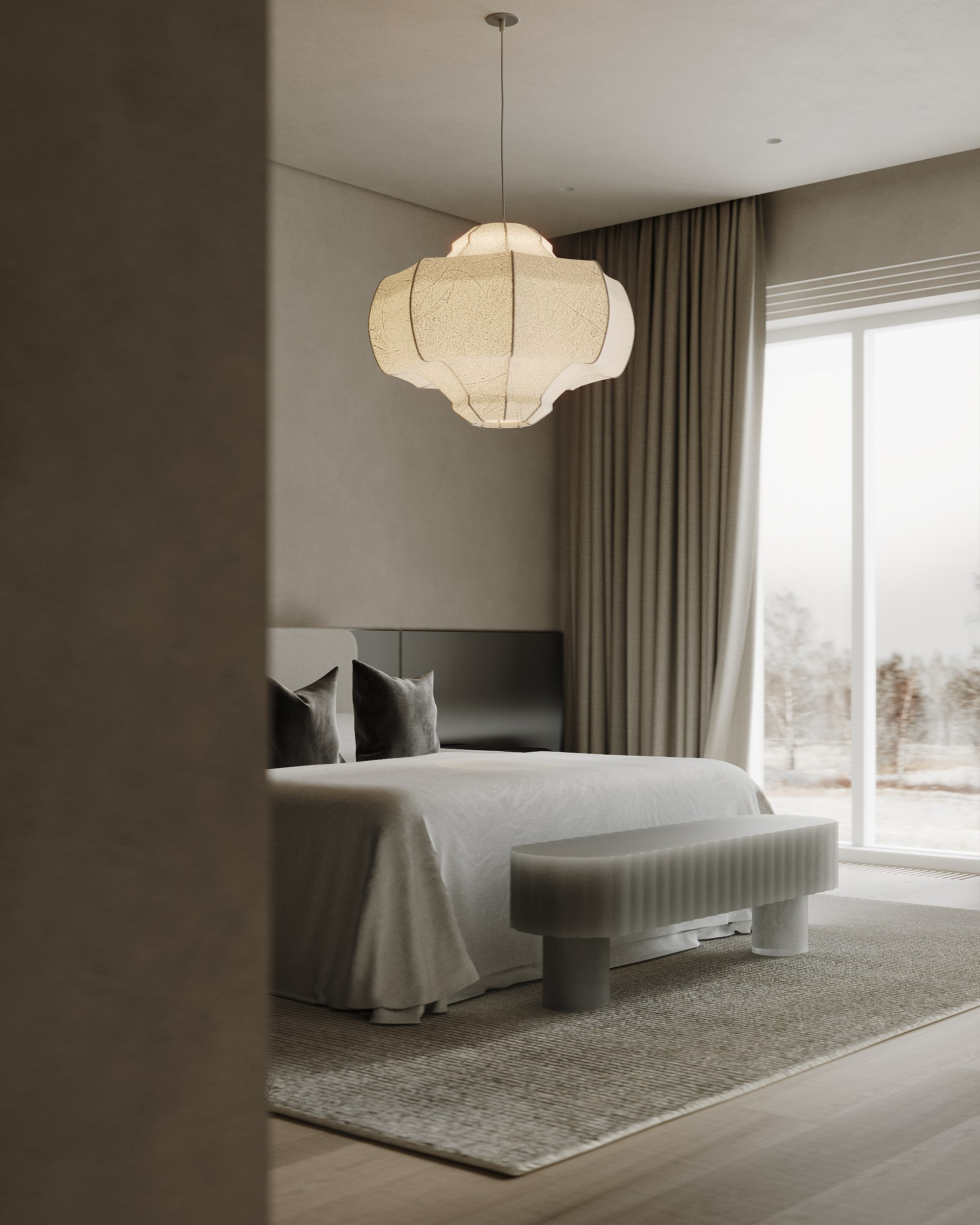 Спальня 24 м². 3d визуализатор Валерия Романова