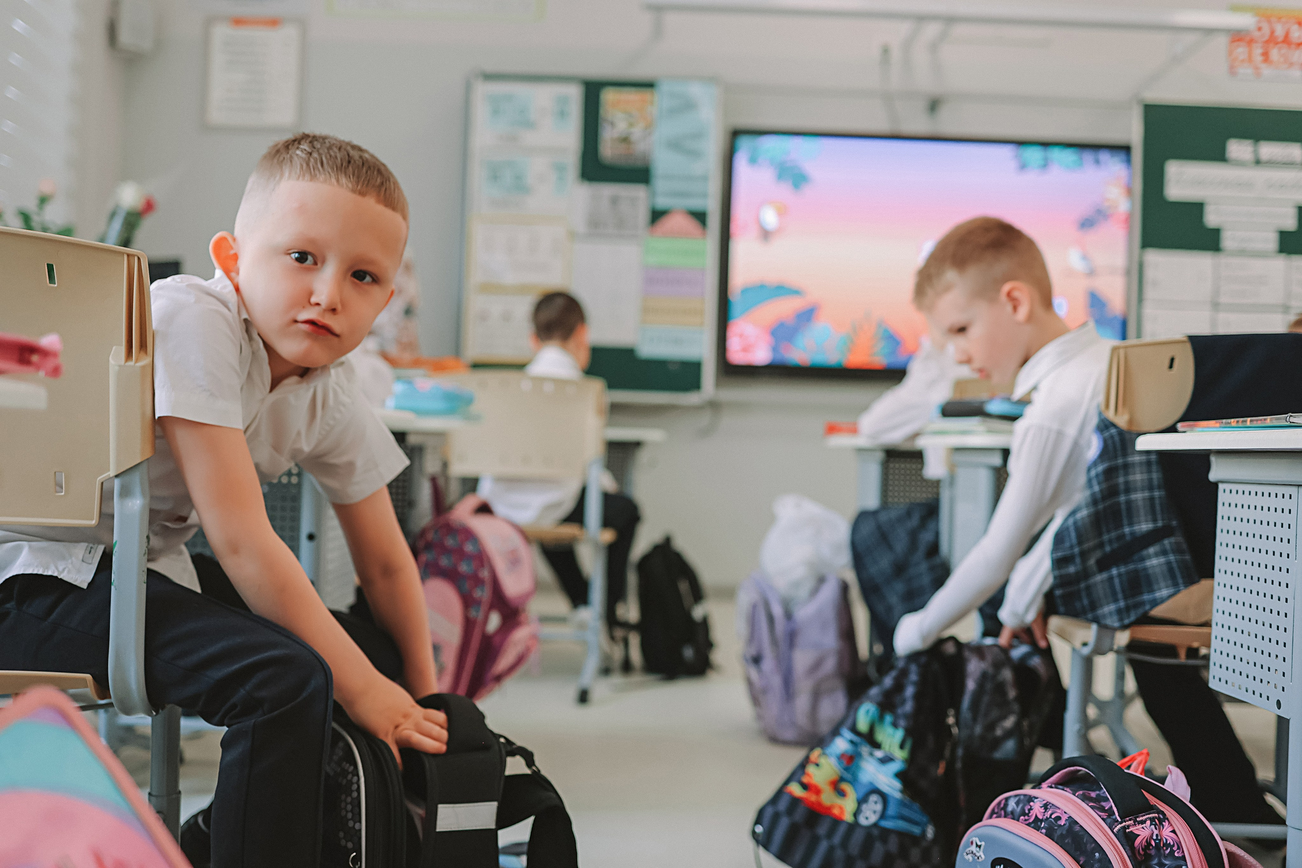 Один день в школе 1 класс. Семейный фотограф Тюмень, фотограф на роды Салмина Мария