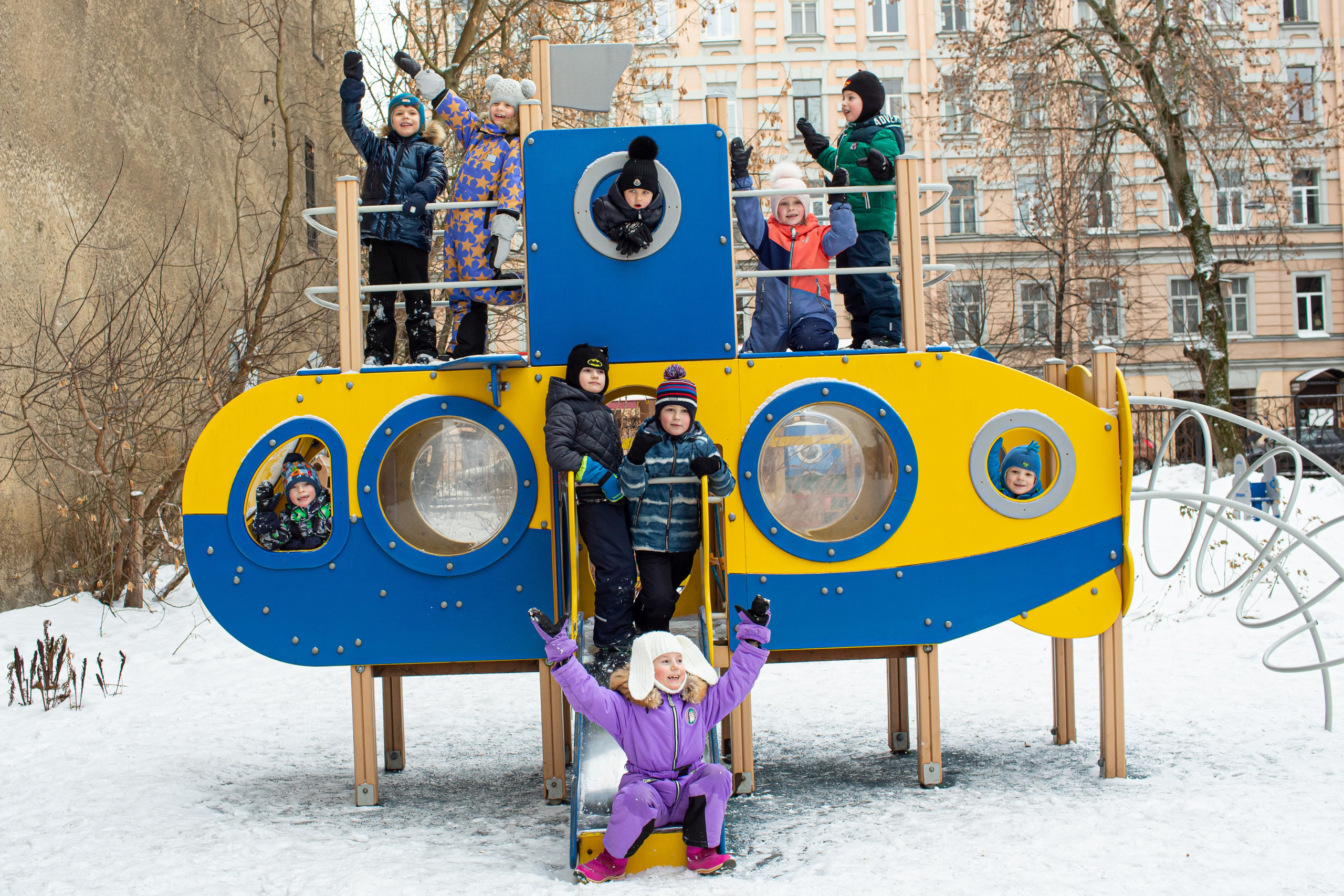 Зима в детском саду. Свадебный, семейный, детский фотограф в Санкт-Петербурге