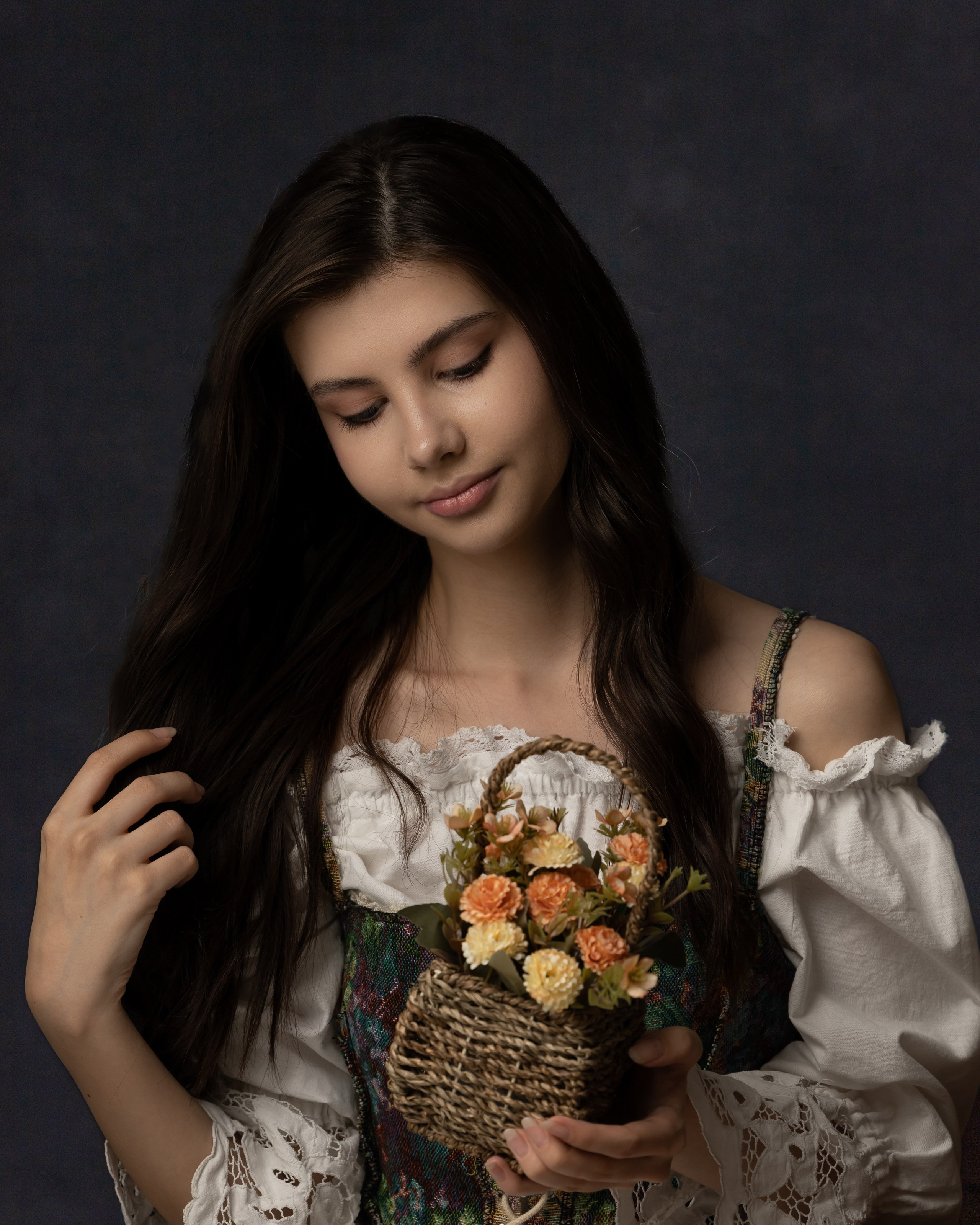 Художественный портрет девушки крестьянки- Кинешемский фотограф Владимир Петухов.
