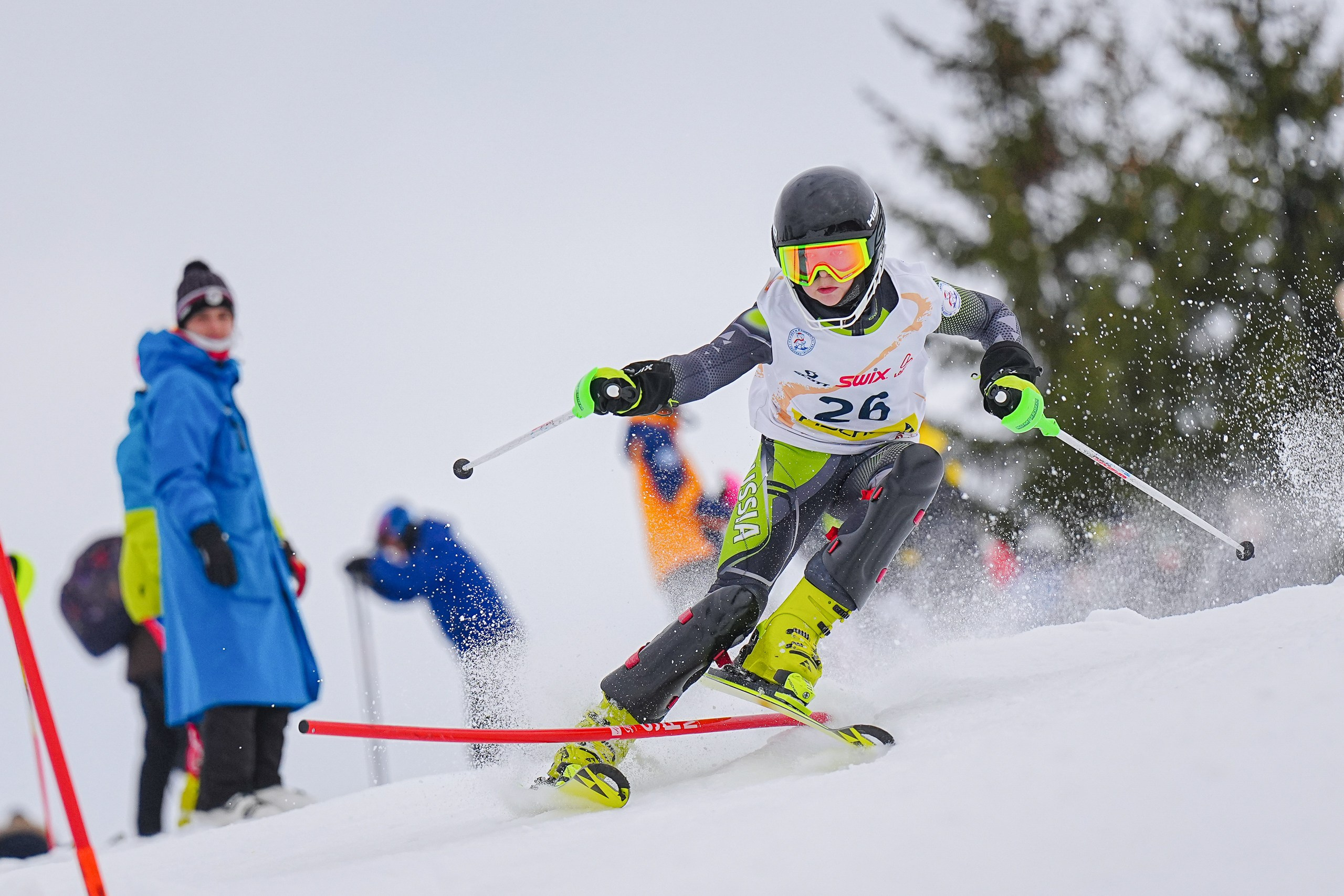 SL (Slalom) - Слалом. Соревнования по горнолыжному спорту. Московская область, Шуколово