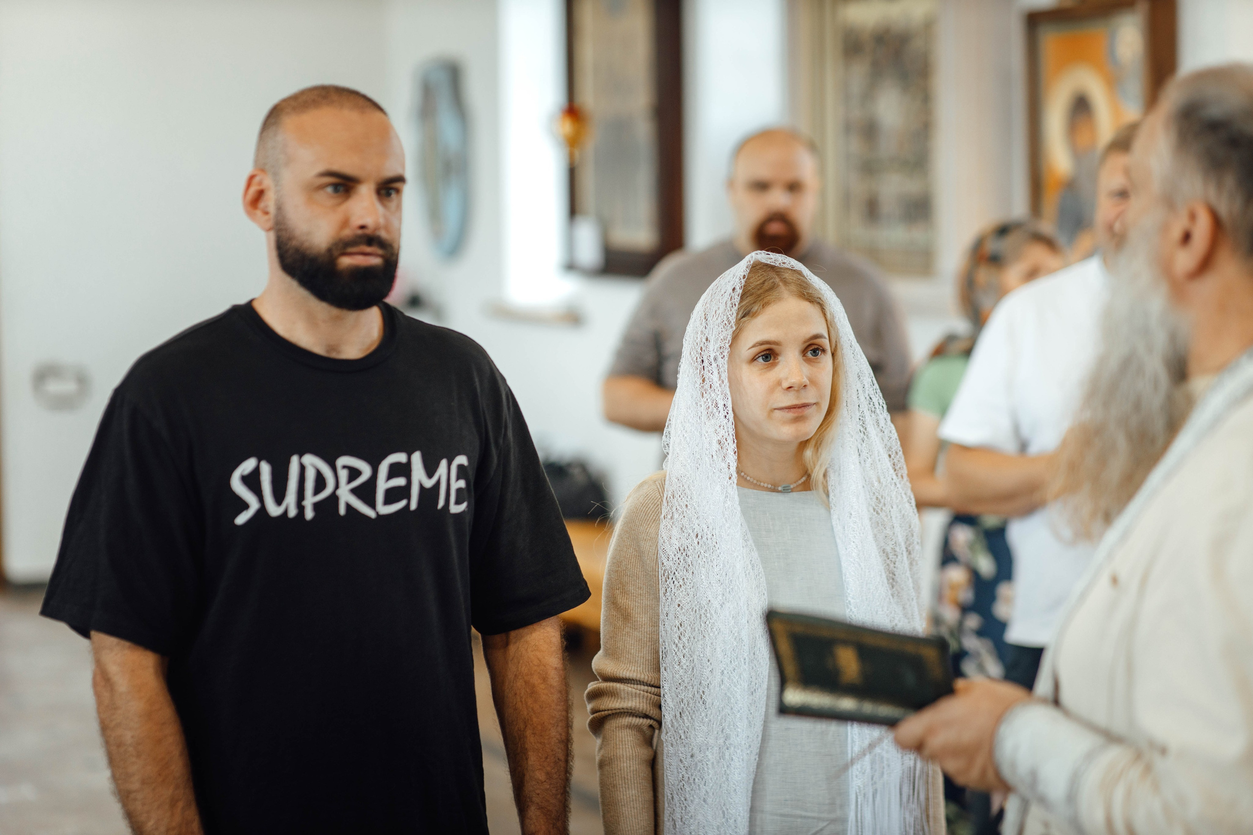 Крещение Энвера (Михаила), д. Колядищи, храм Успения Пр. Богородицы, август 2025