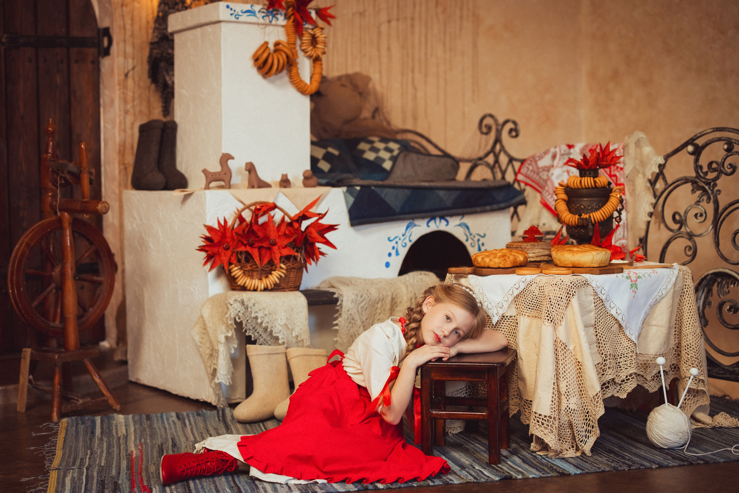Фотосессия в русском стиле. Фотопроект"Масленица» в фотостудии Эль, город Краснодар. Семейный и детский фотограф в Краснодаре Анна Трашкова