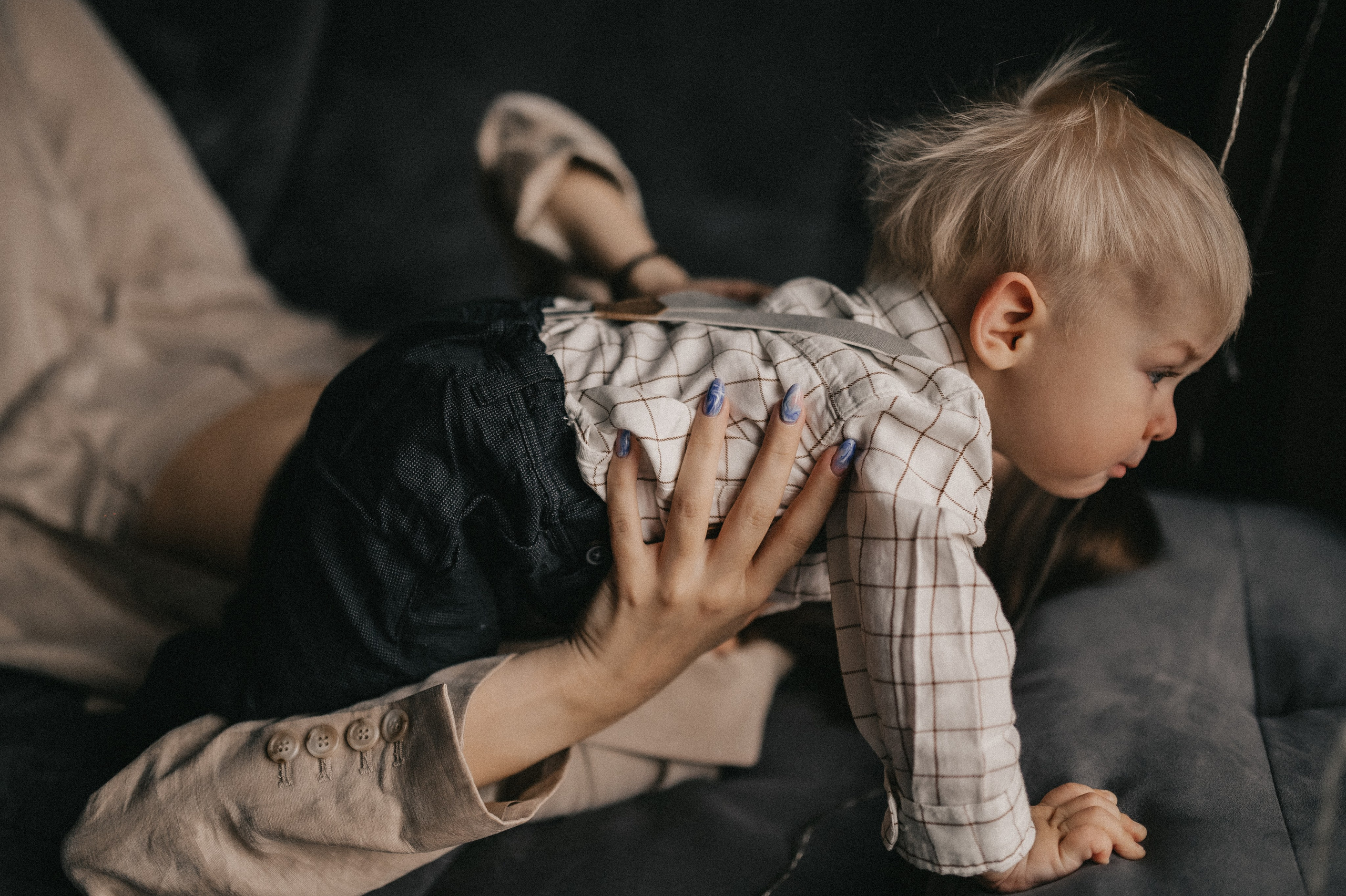 Лёня, Лера и Матвей дома. Семейный и свадебный lifestyle-фотограф в Москве Мария Петрова