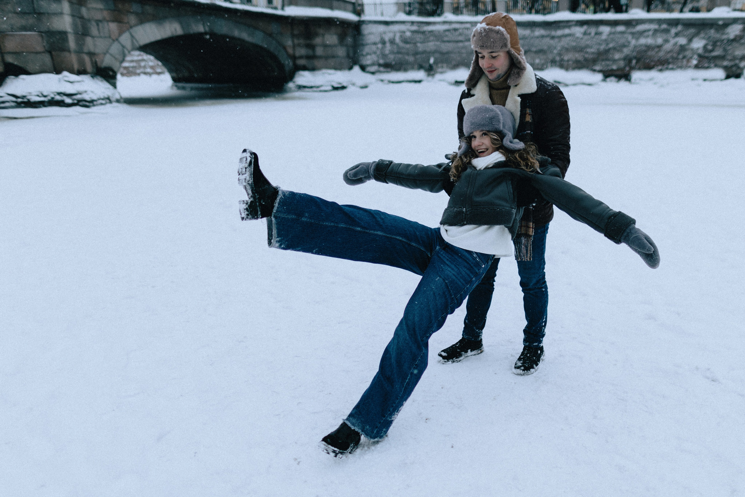 Зима на Фонтанке. Юлия Анисимова — свадебный и семейный фотограф в Санкт-Петербурге