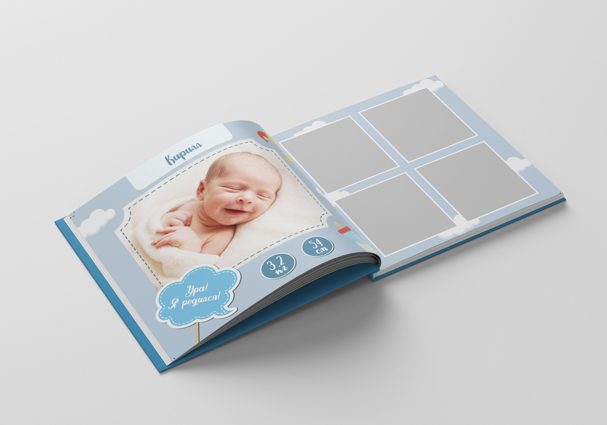 Дизайн ДЕТСКАЯ фотокнига «Newborn». Medlori fotobook Выпускные альбомы в Липецке Лариса Медведева