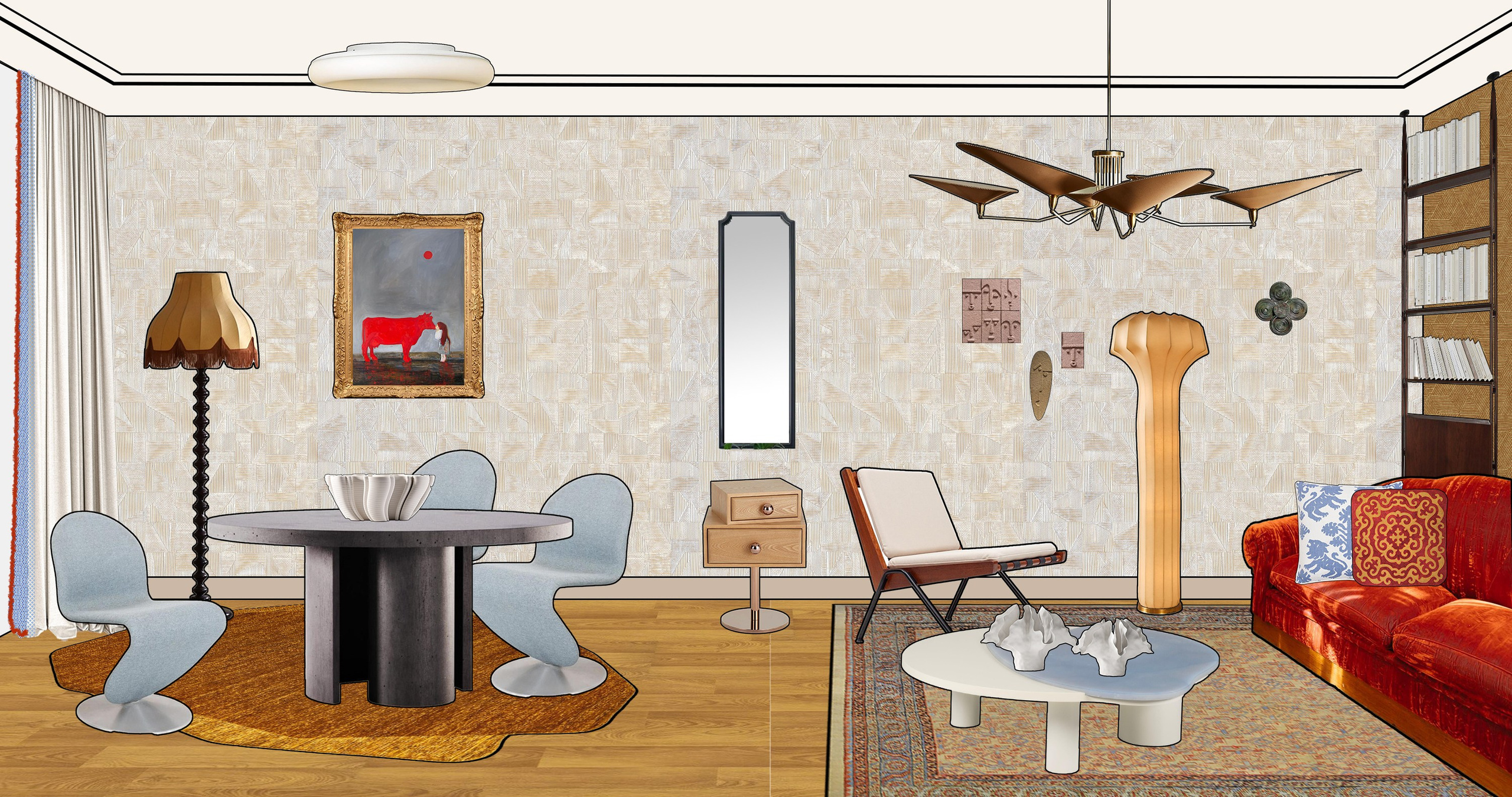 Various projects for decorating individual rooms. SHAIMERDINOVA INTERIORS