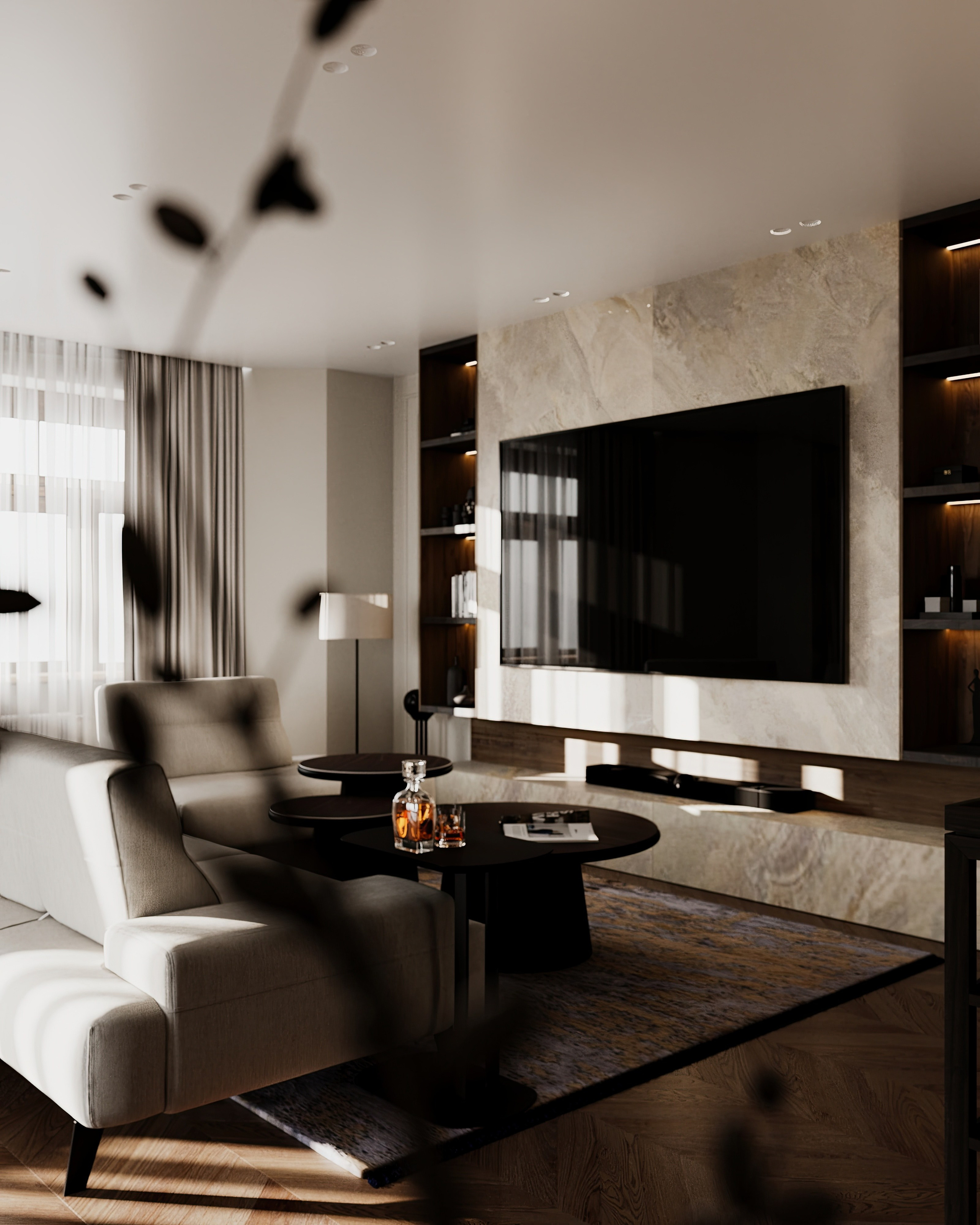 Полянка кухня-гостиная-прихожая-коридор. Визуализатор Векшина Елена