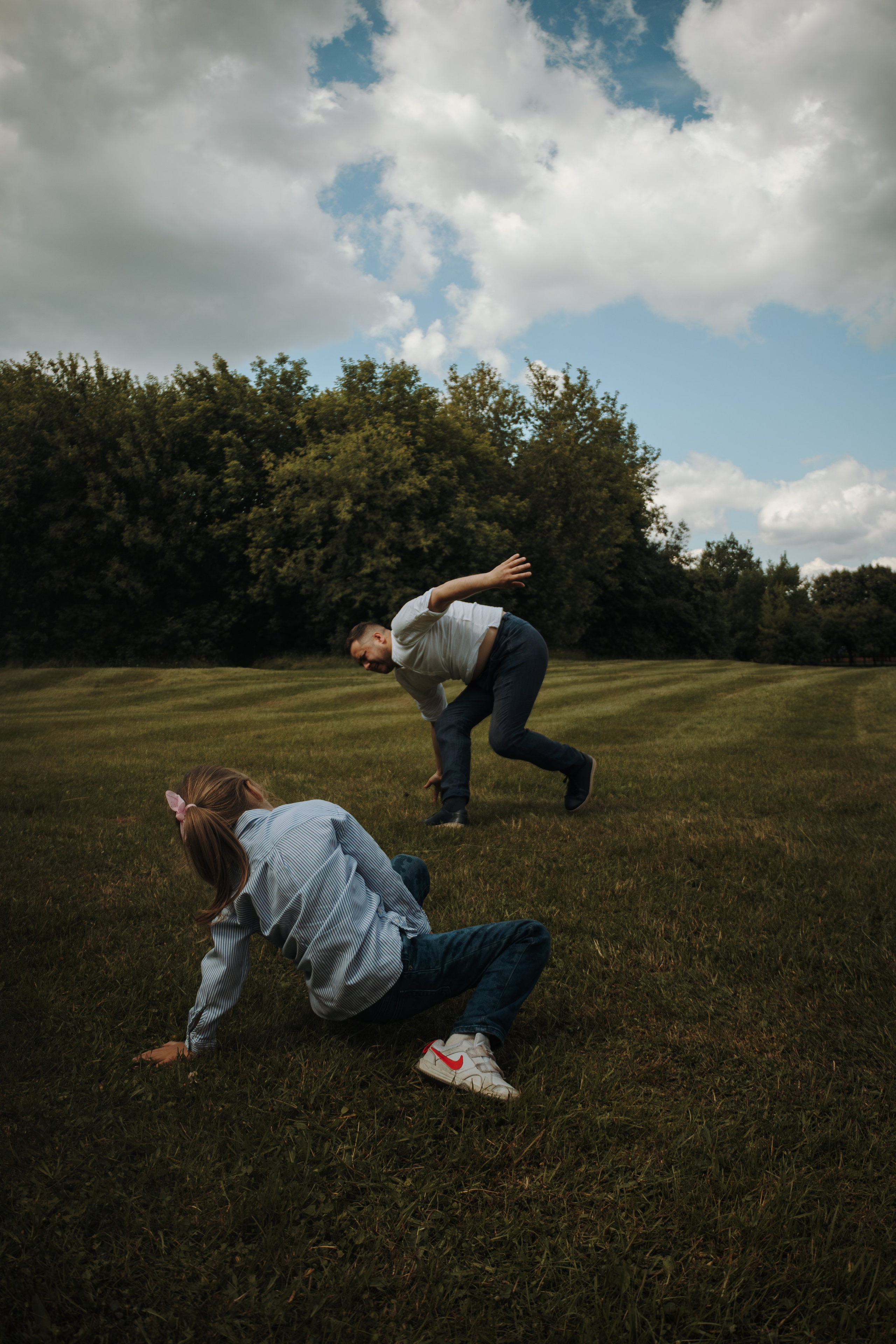 Семейная фотосессия с собаками в парке. Фотограф-анималист в Москве Екатерина Тихонова