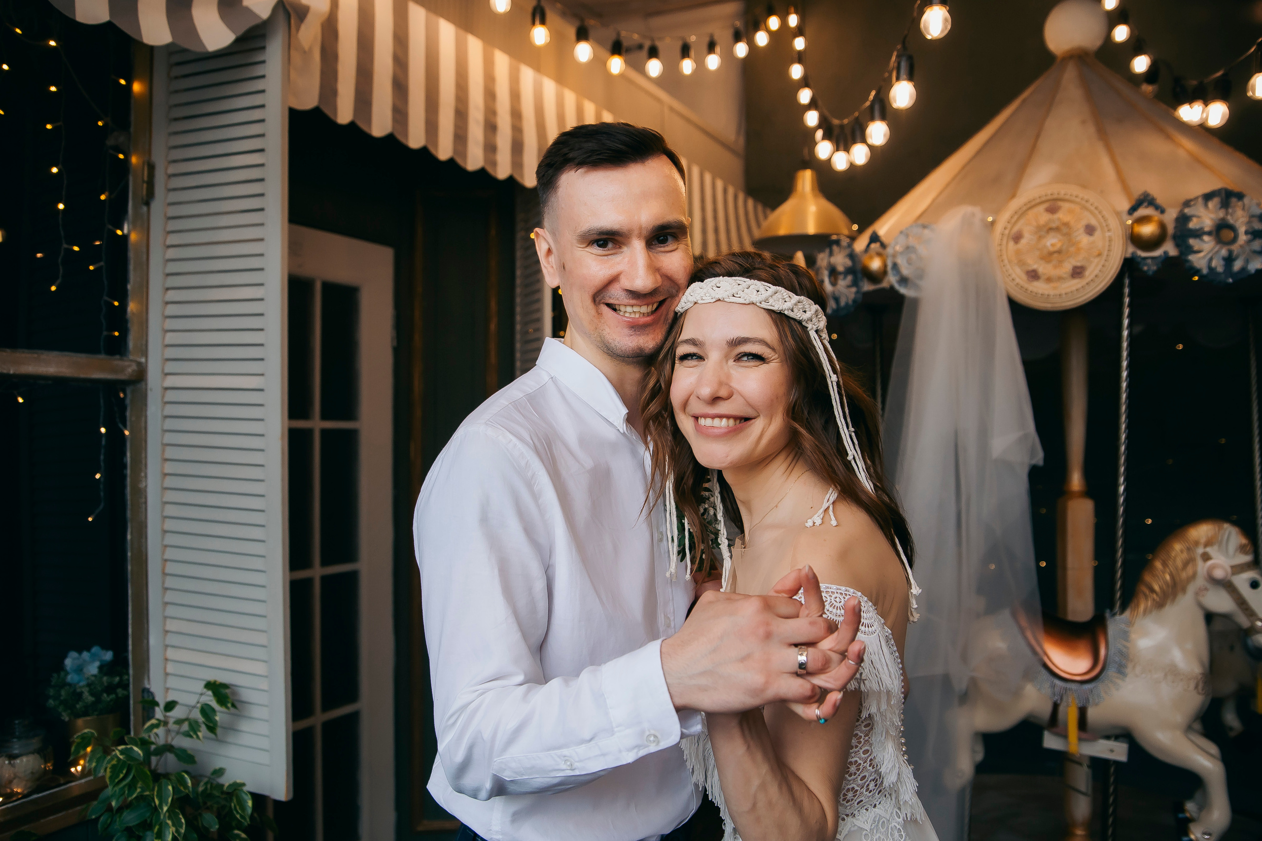 Свадебная съёмка в студии. Дарья и Роман. Свадебный, семейный фотограф, контент съёмка. Екатеринбург. Елена Граф