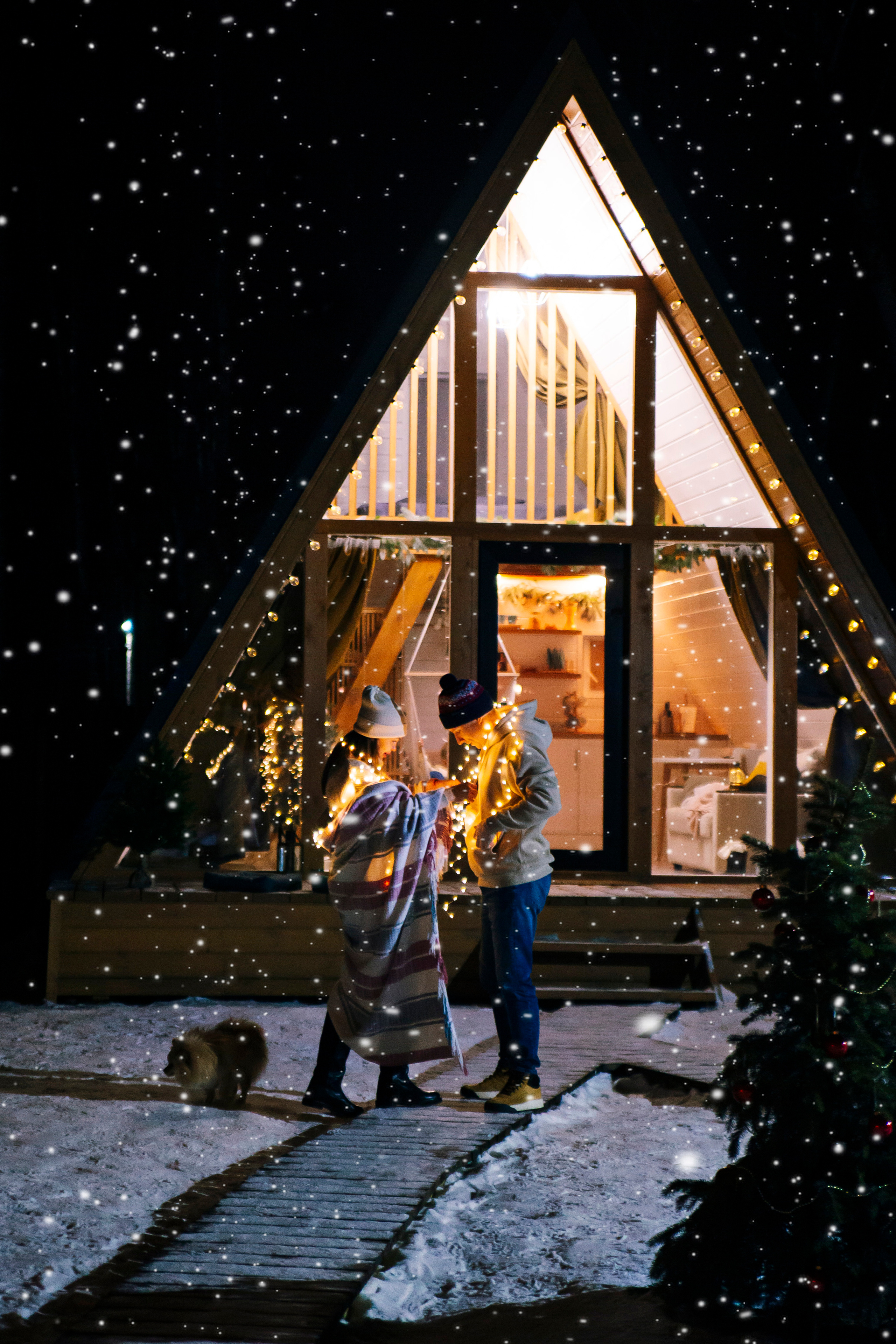 Новогодняя фотосессия в домике. Свадебный, семейный фотограф, контент съёмка. Екатеринбург. Елена Граф