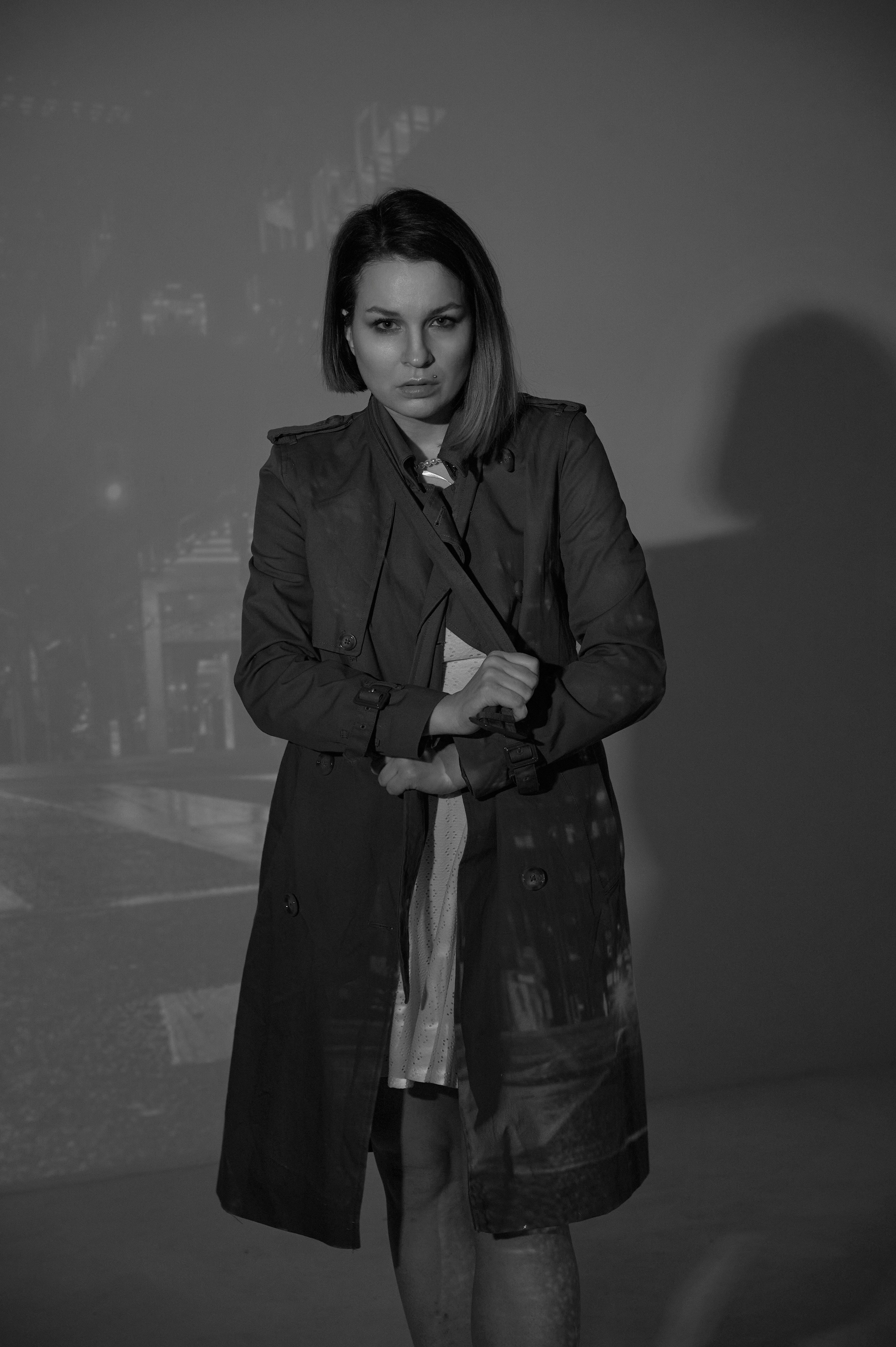 Фотосессия Ксении с проектором