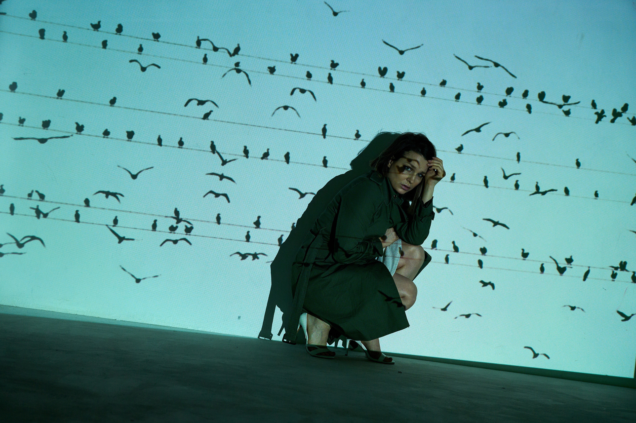 Фотосессия Ксении с проектором