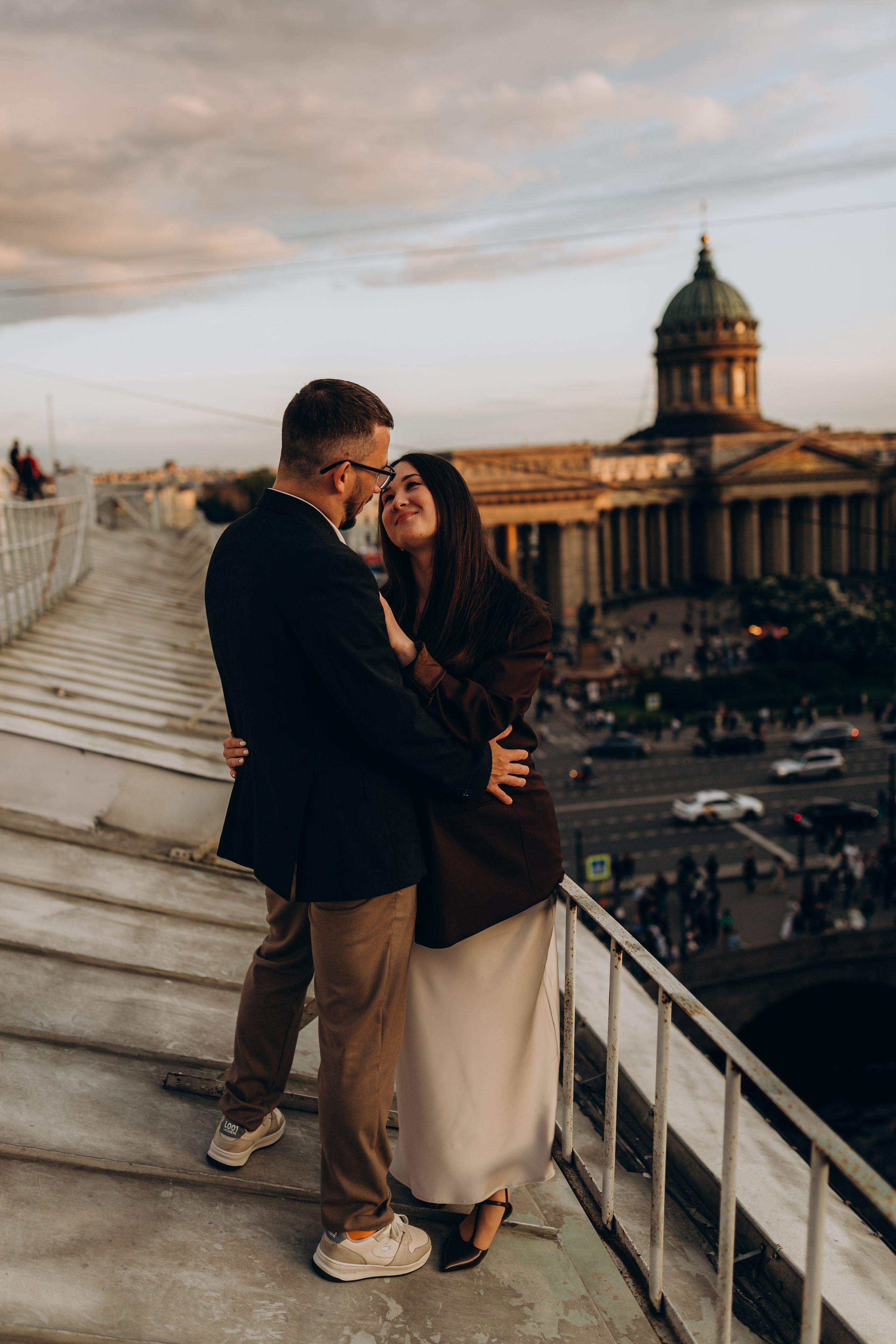 LoveStory на крышах Питера. Фотограф Санкт-Петербург Князева Елизавета