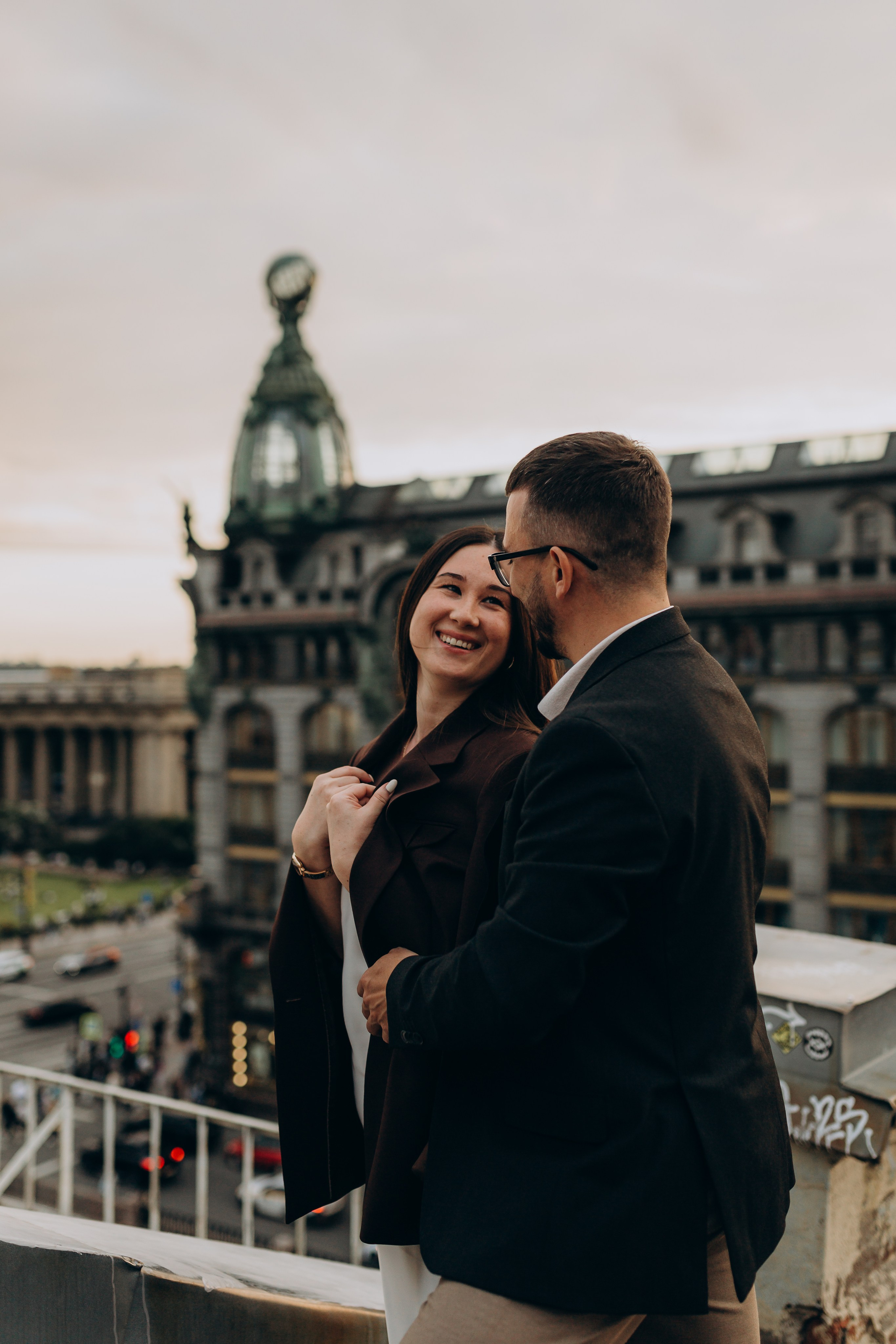 LoveStory на крышах Питера. Фотограф Санкт-Петербург Князева Елизавета