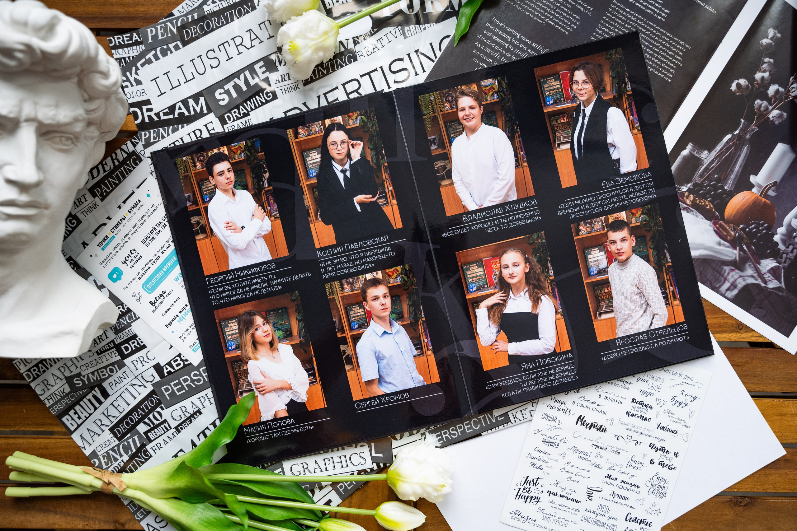 Дизйн черное и белое. Выпускные альбомы в Подольске Москве и МО