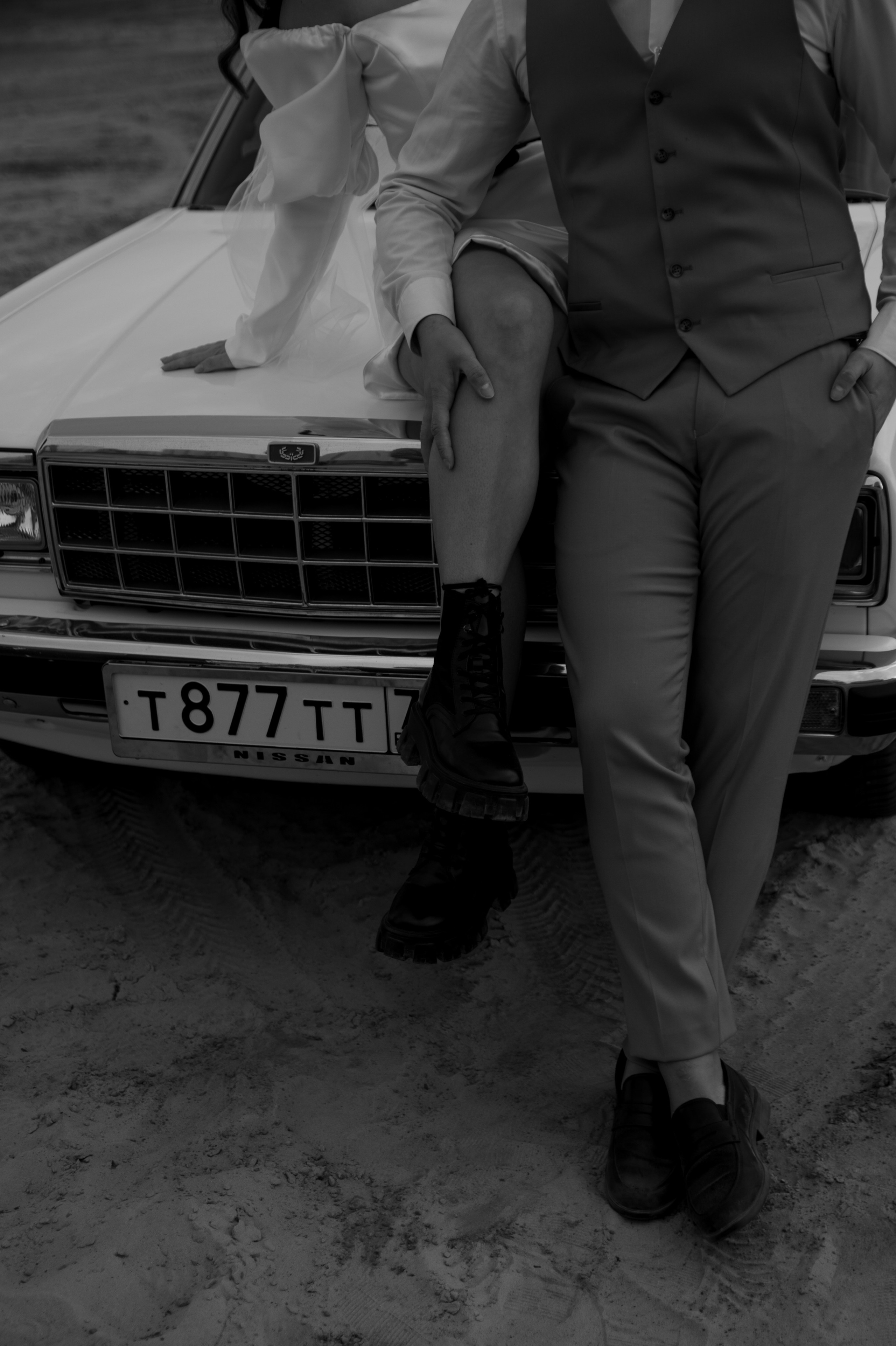 Алена и Женя, съемка с ретро машиной (съемка в рамках моего Воркшопа). Свадебный фотограф Тюмень Анастасия Битная