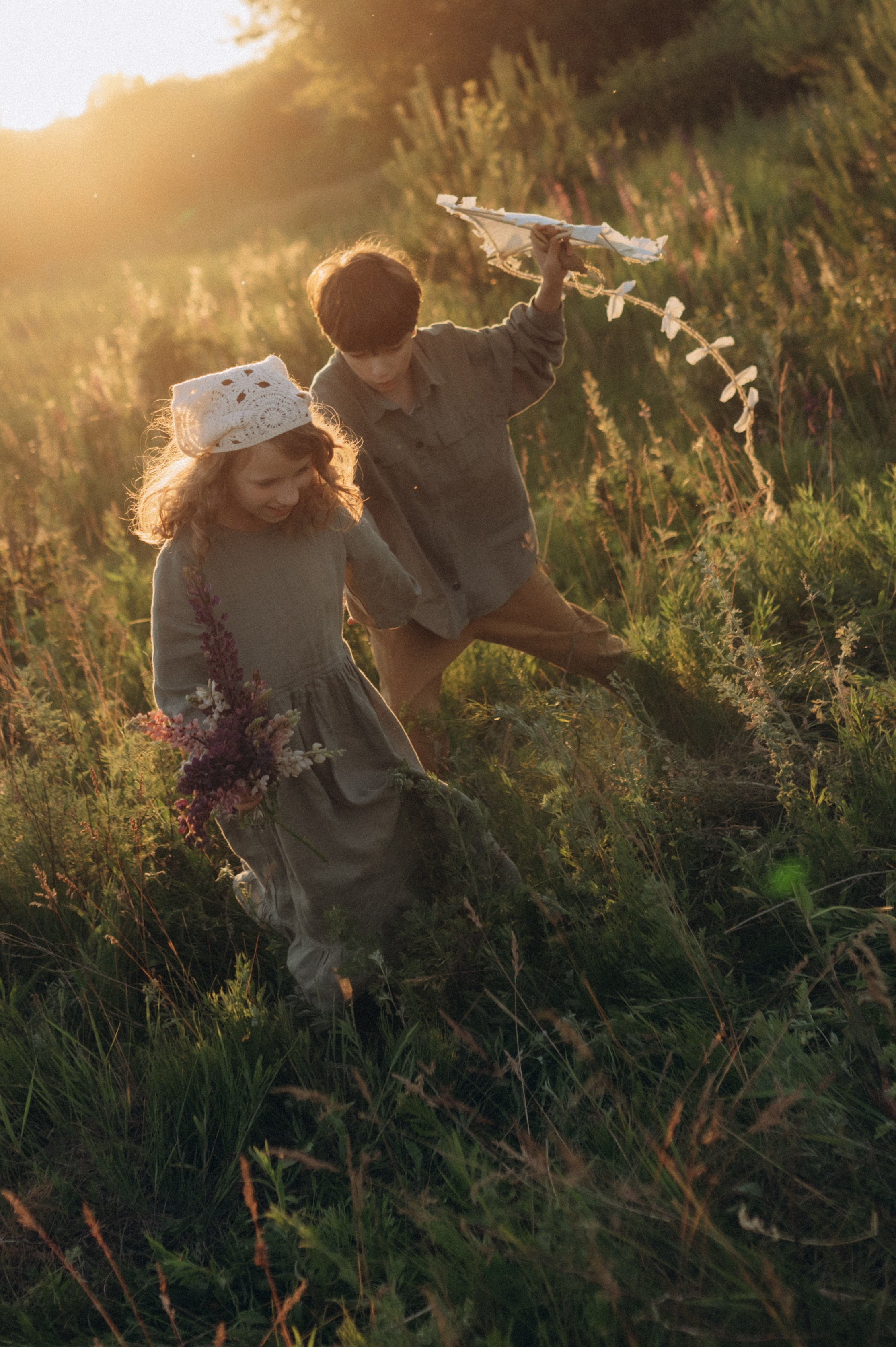 Соня и Захар — первая любовь и воздушный змей. Фотограф Мария Стрелкова