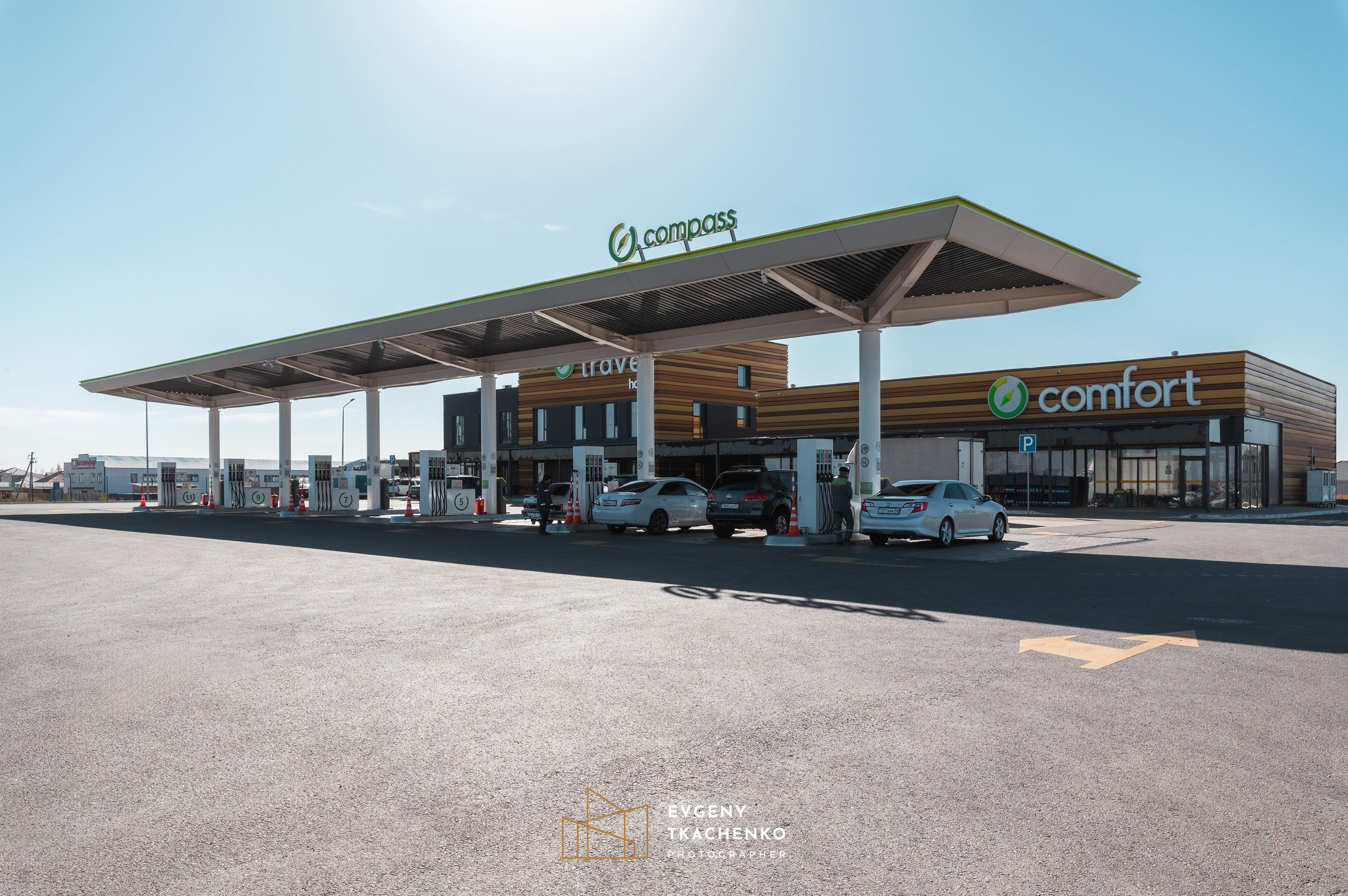 АЗС Compass. Архитектурный и интерьерный фотограф в Казахстане