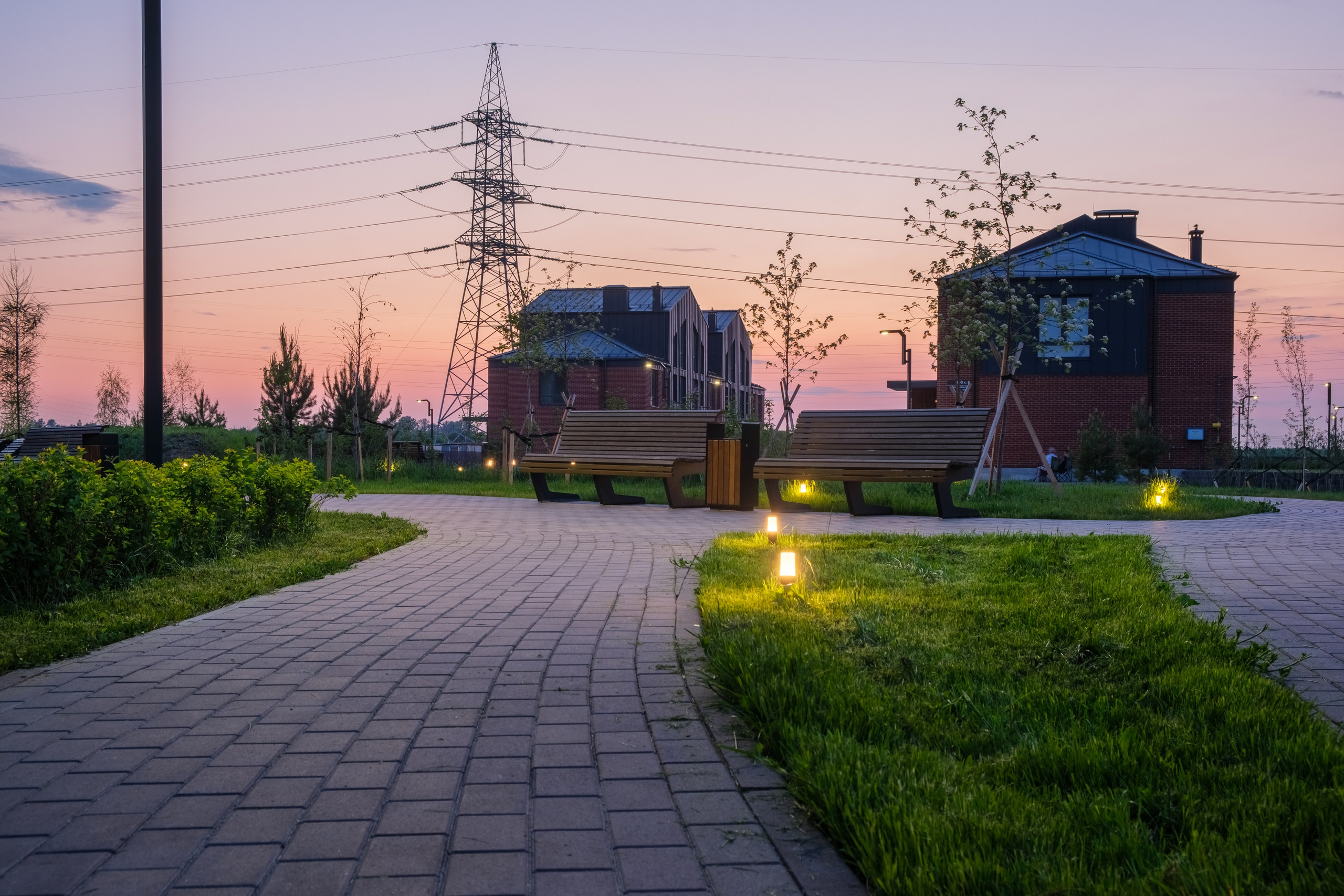 Архитектурная фотосъёмка коттеджного посёлка