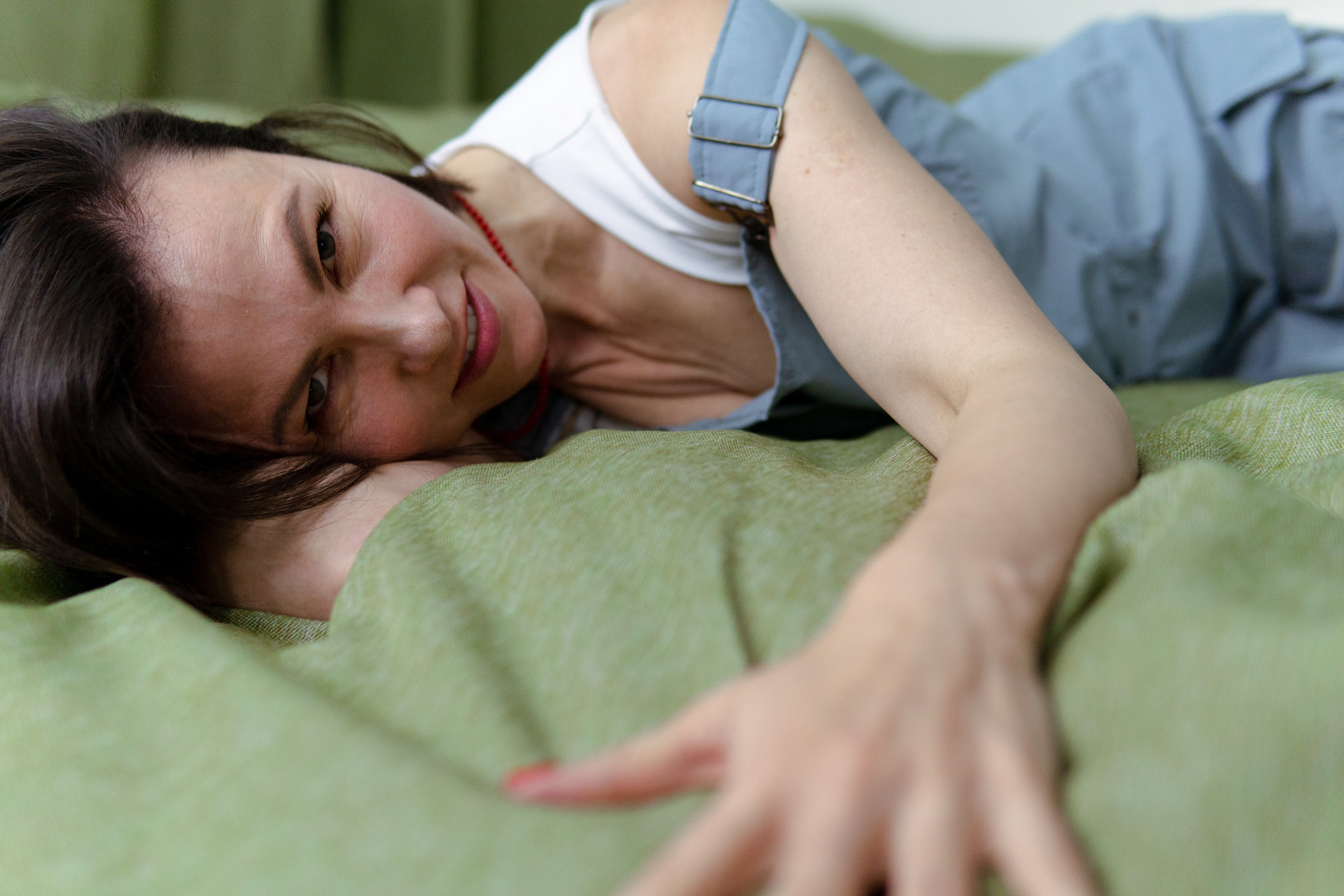 женский портрет с необычным ракурсом