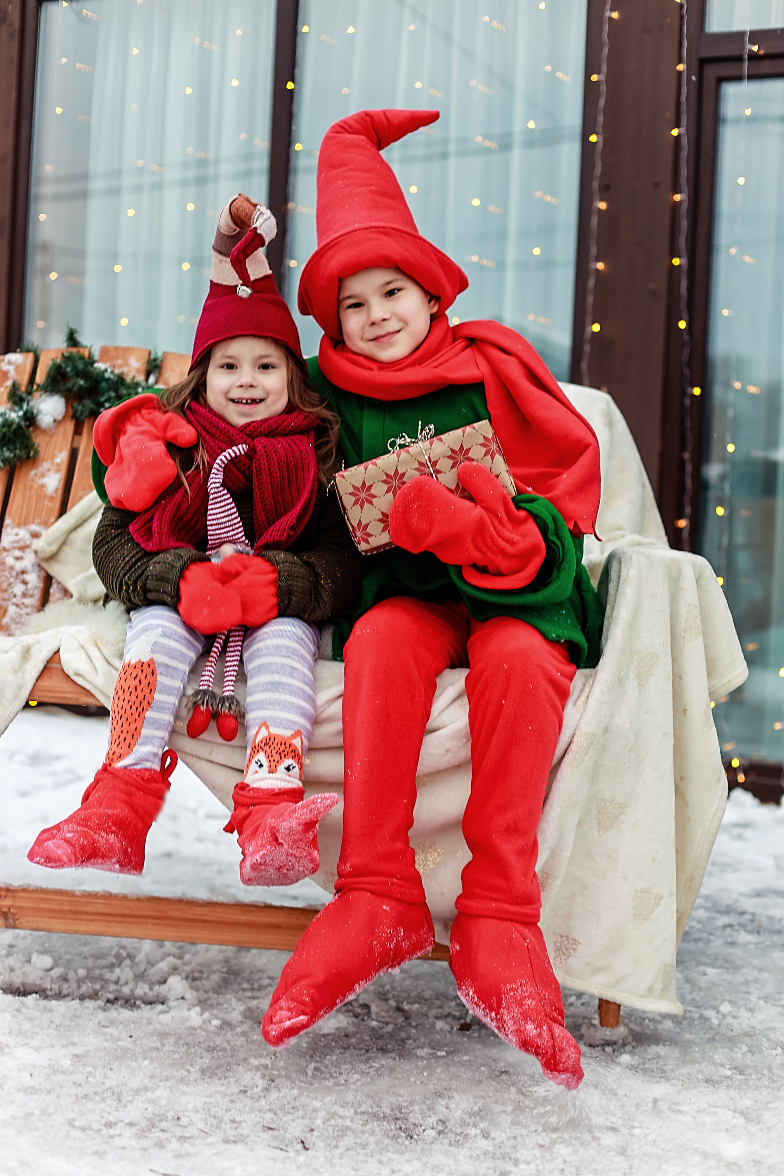 Фотосессия с оленем. 2 гномика. Иванова Ирина Свадебный и семейный фотограф г. Уфа