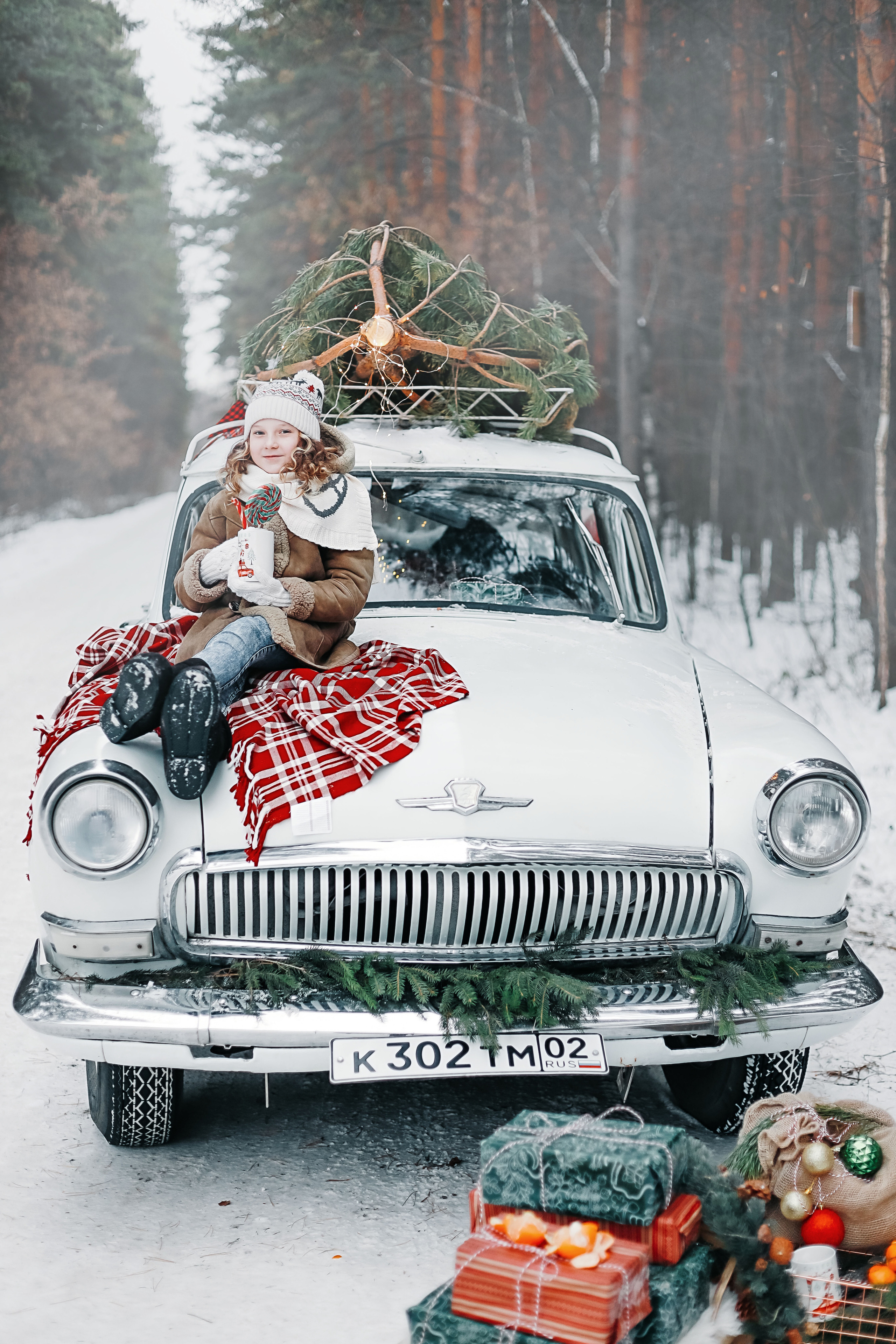 Новогодняя фотосессия с машинкой!. Иванова Ирина Свадебный и семейный фотограф г. Уфа