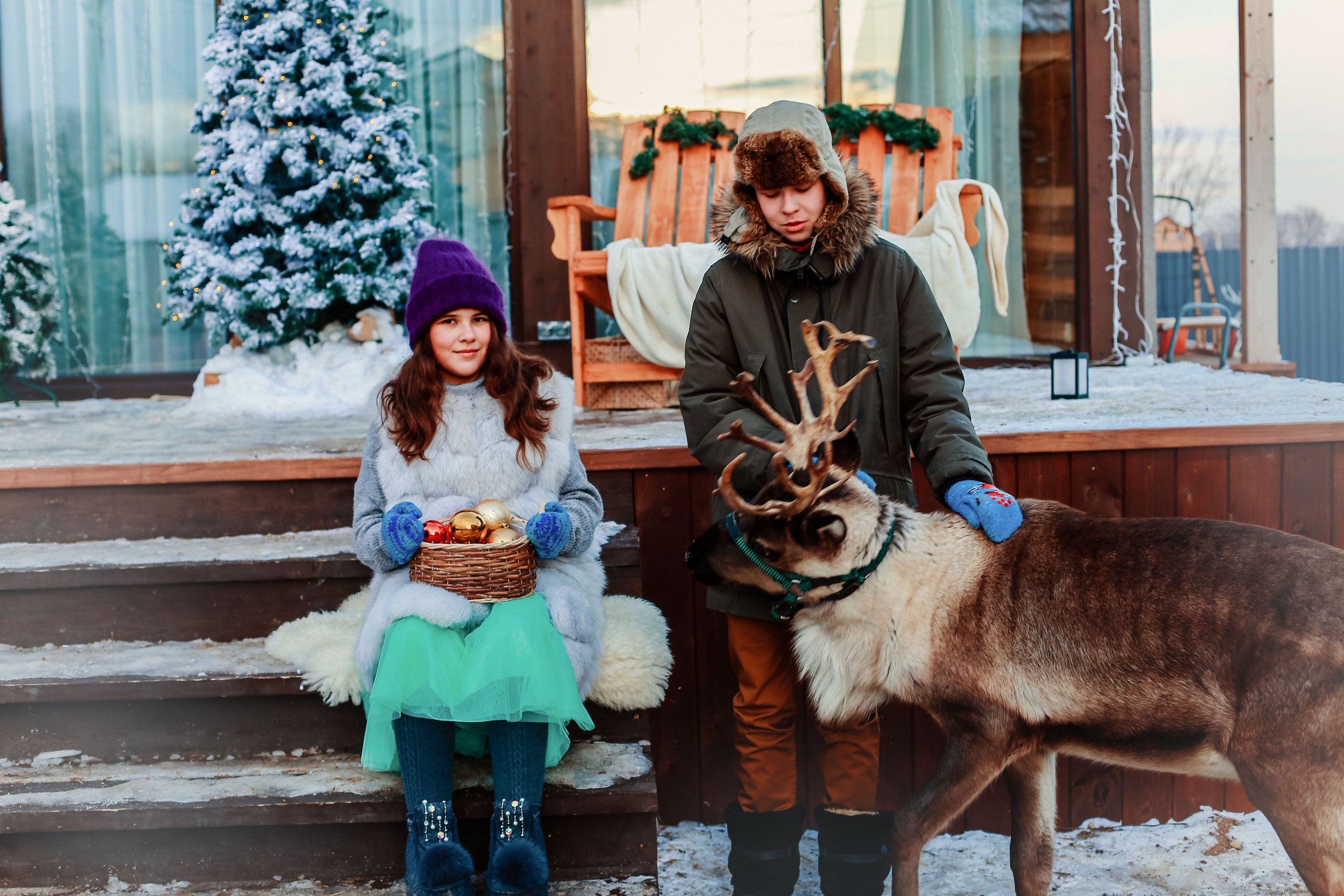 Детская фотосессия с оленем. Иванова Ирина Свадебный и семейный фотограф г. Уфа