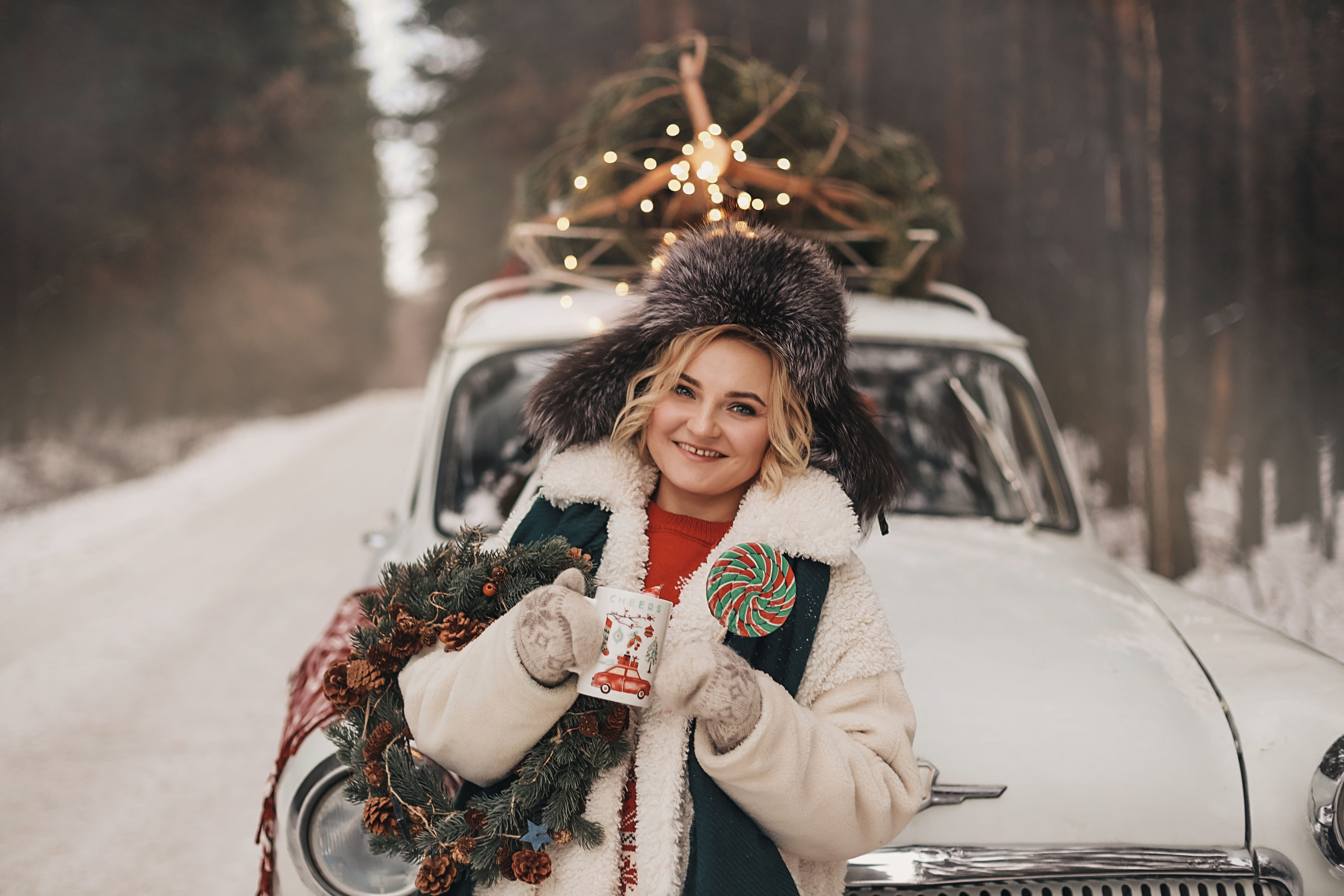 Новогодняя фотосессия с машинкой!. Иванова Ирина Свадебный и семейный фотограф г. Уфа