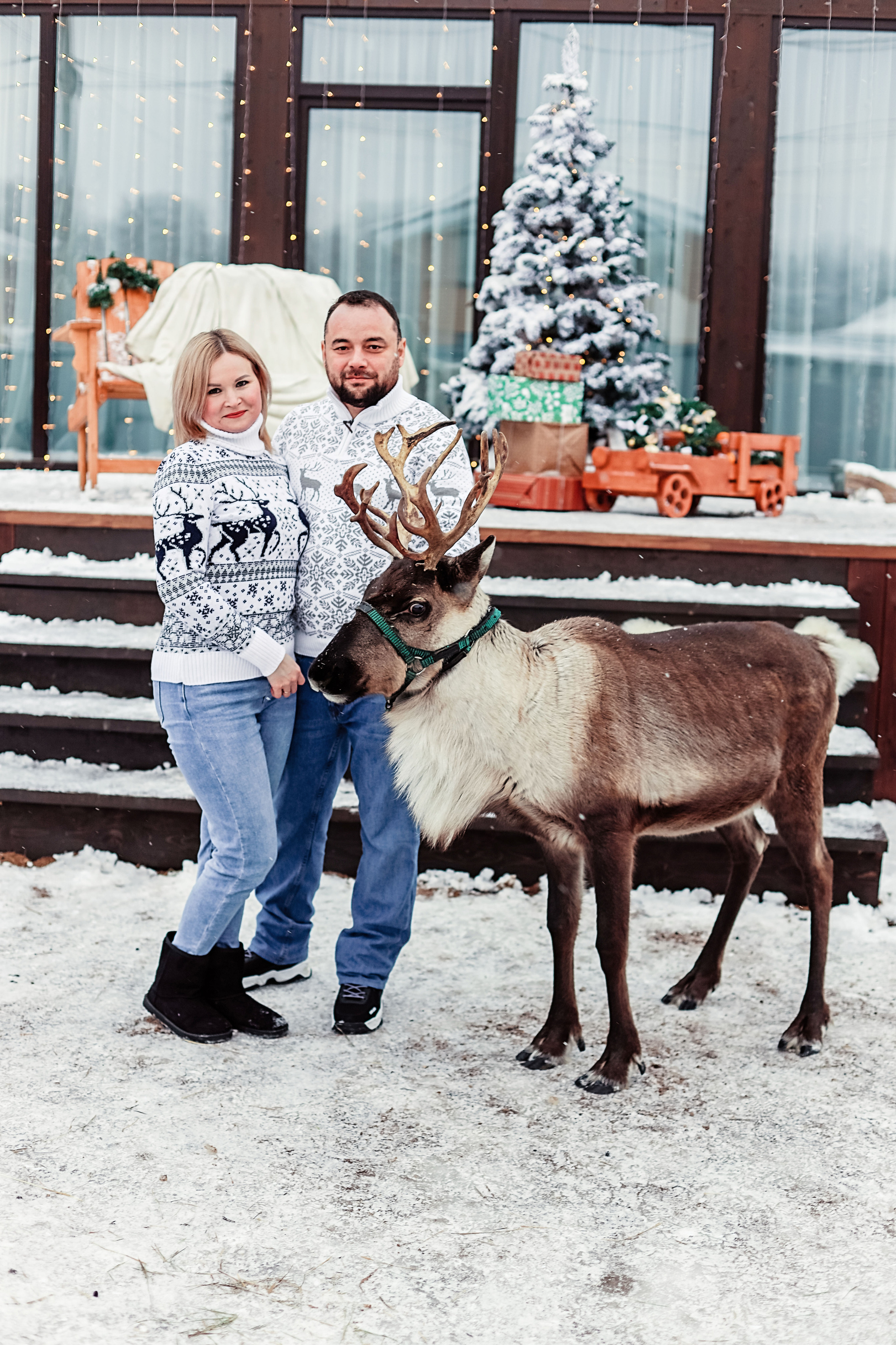 Фотосессия с оленем. 2 гномика. Иванова Ирина Свадебный и семейный фотограф г. Уфа