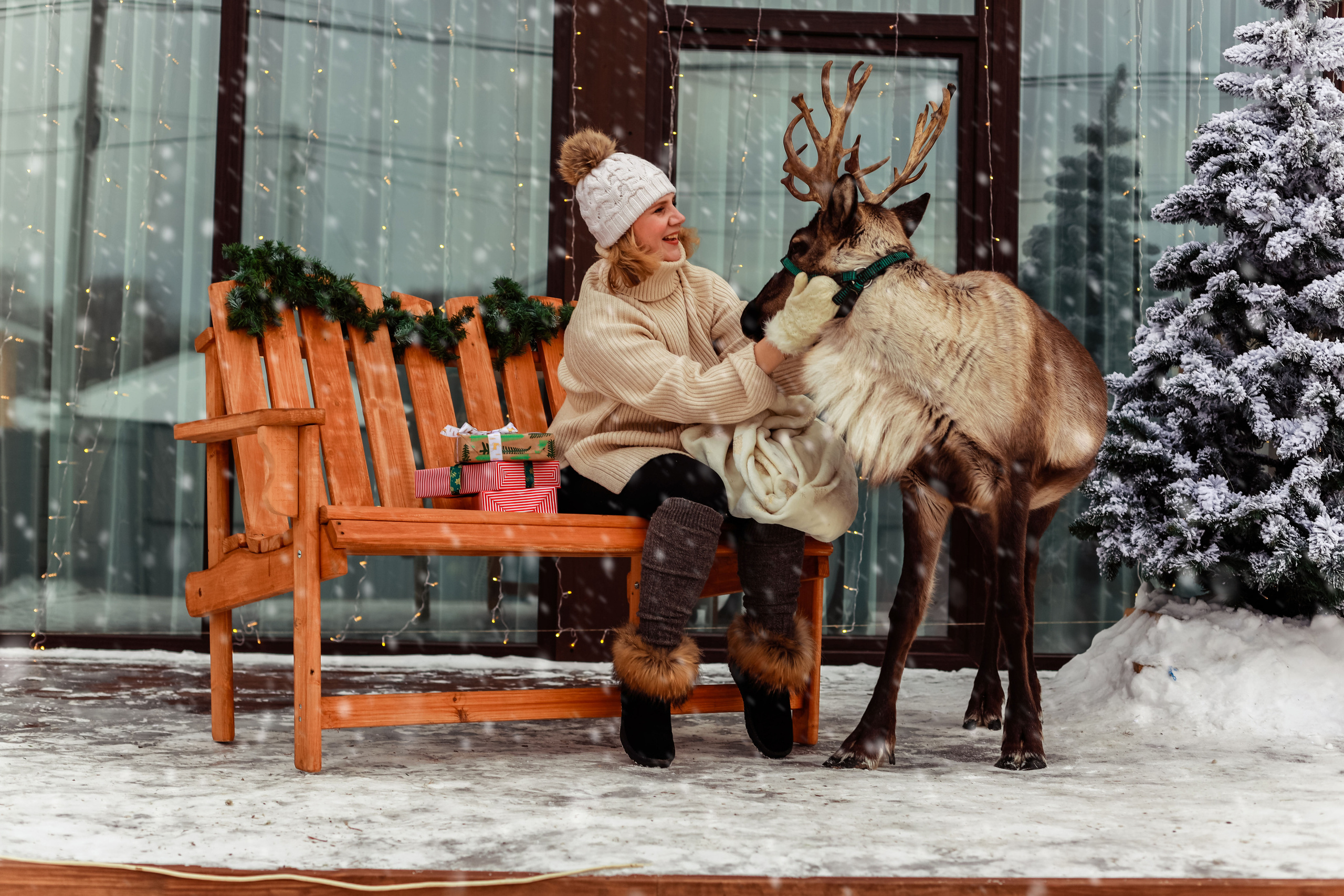 Фотосессия с северным оленем. Иванова Ирина Свадебный и семейный фотограф г. Уфа