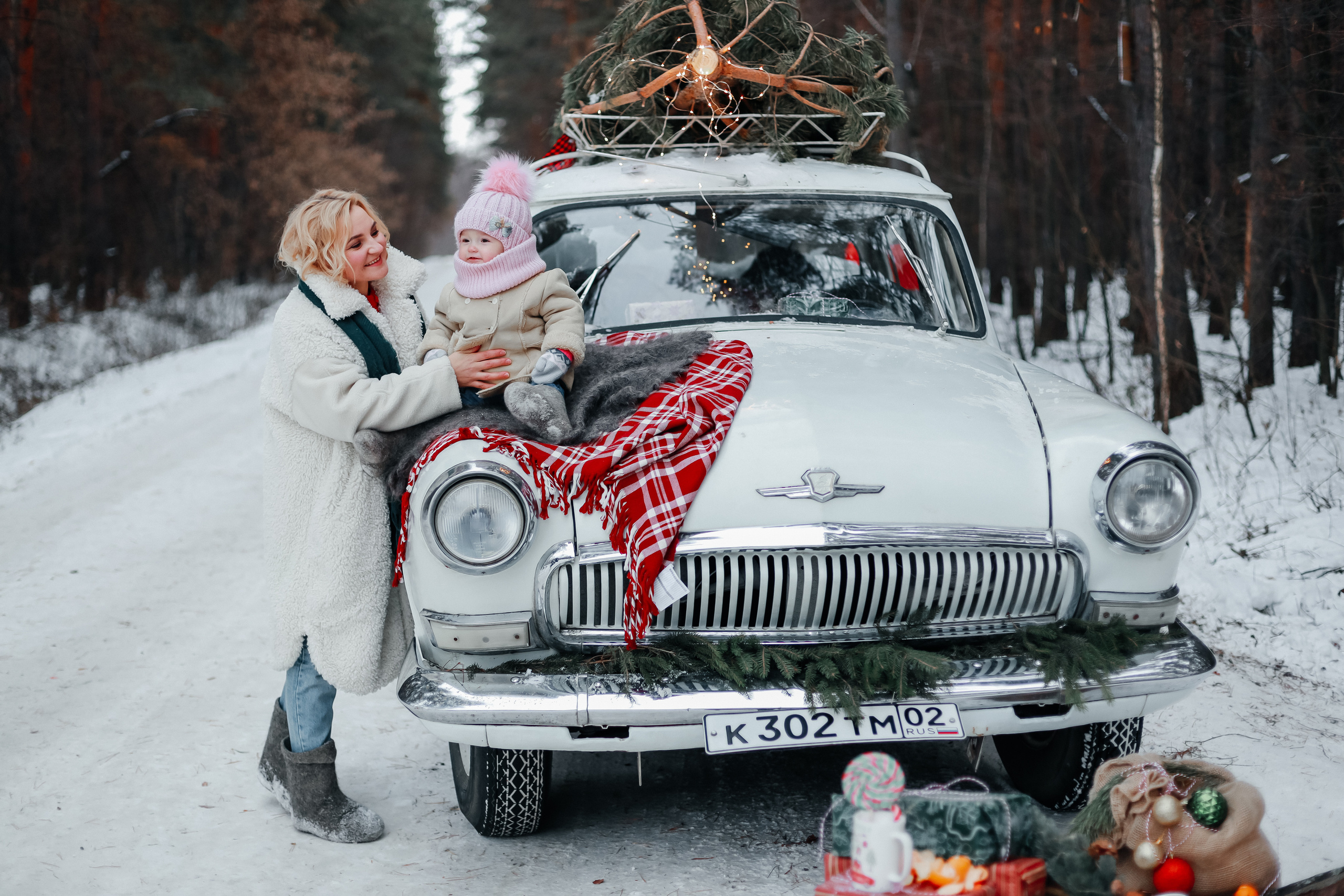 Новогодняя фотосессия с машинкой!. Иванова Ирина Свадебный и семейный фотограф г. Уфа