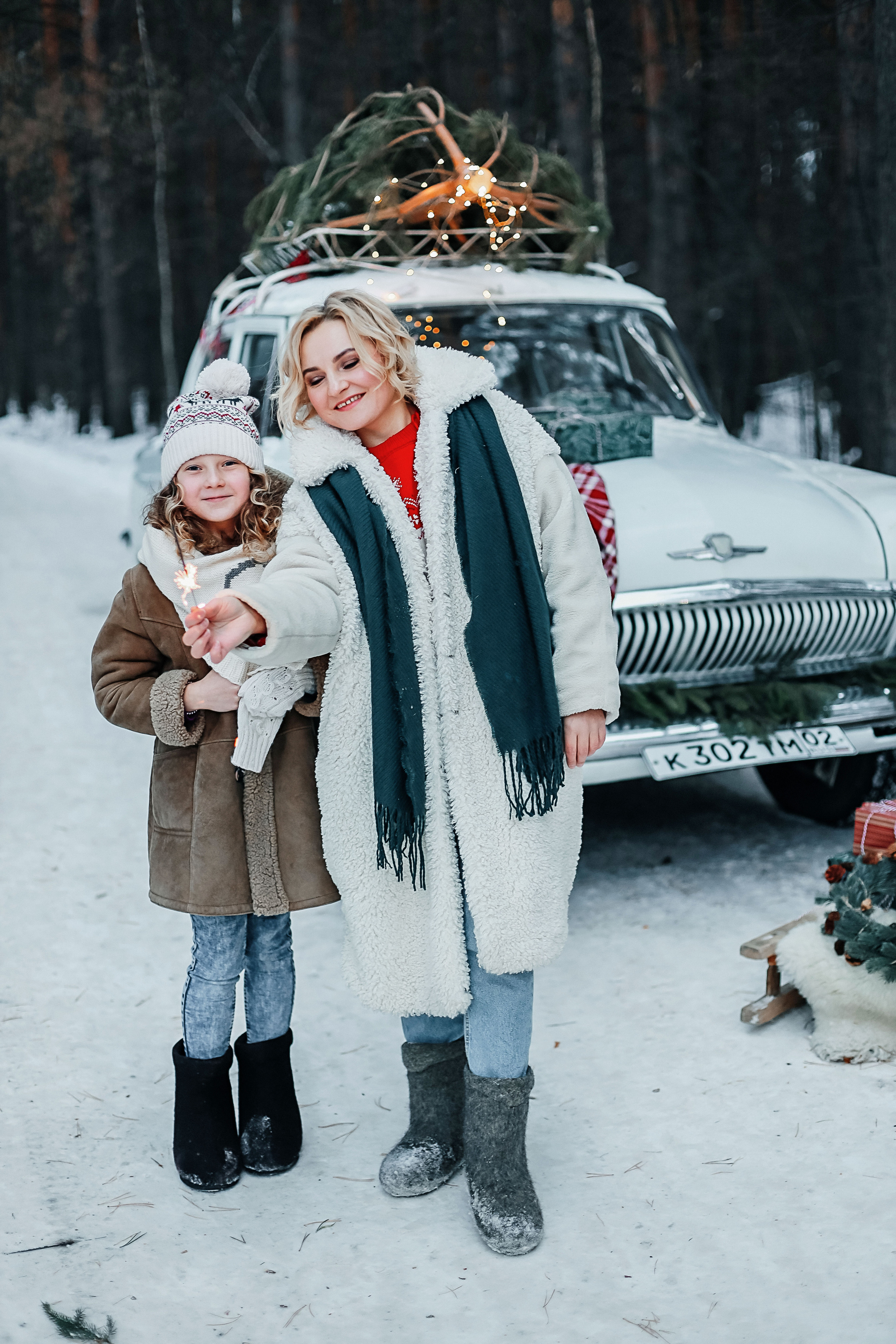 Новогодняя фотосессия с машинкой!. Иванова Ирина Свадебный и семейный фотограф г. Уфа