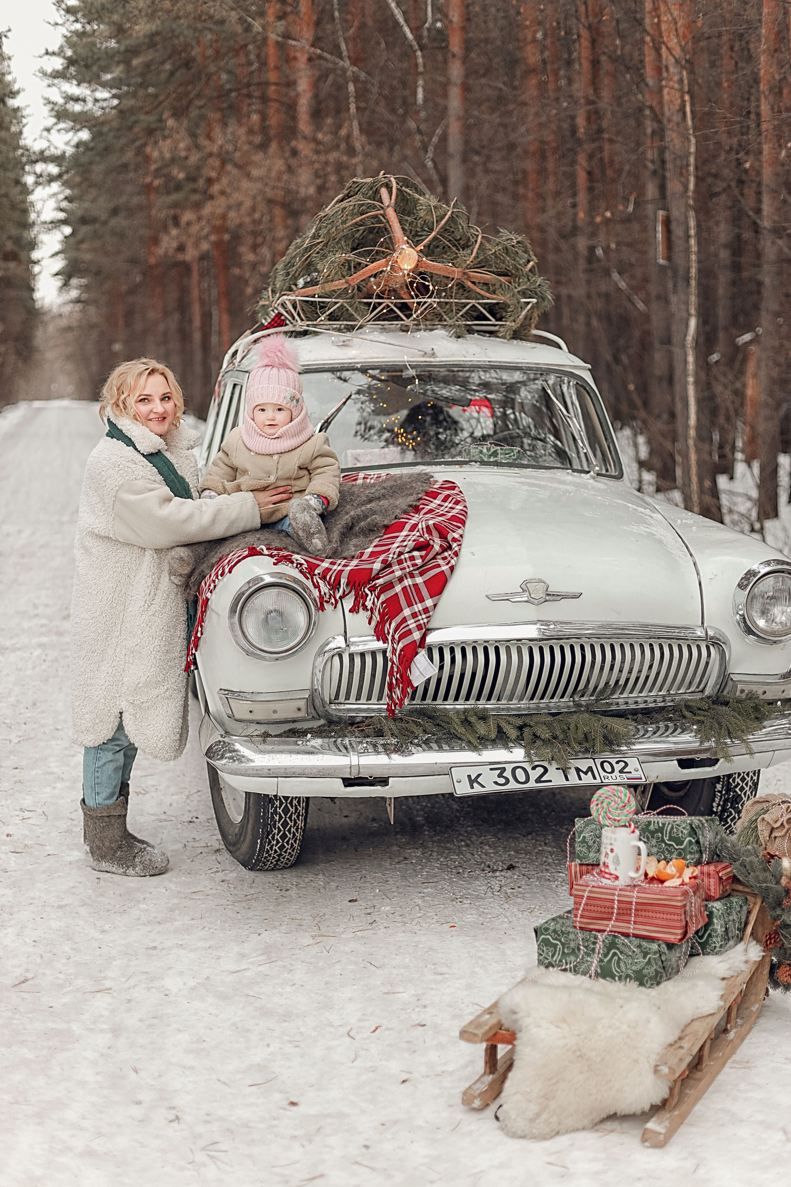 Новогодняя фотосессия с машинкой!. Иванова Ирина Свадебный и семейный фотограф г. Уфа