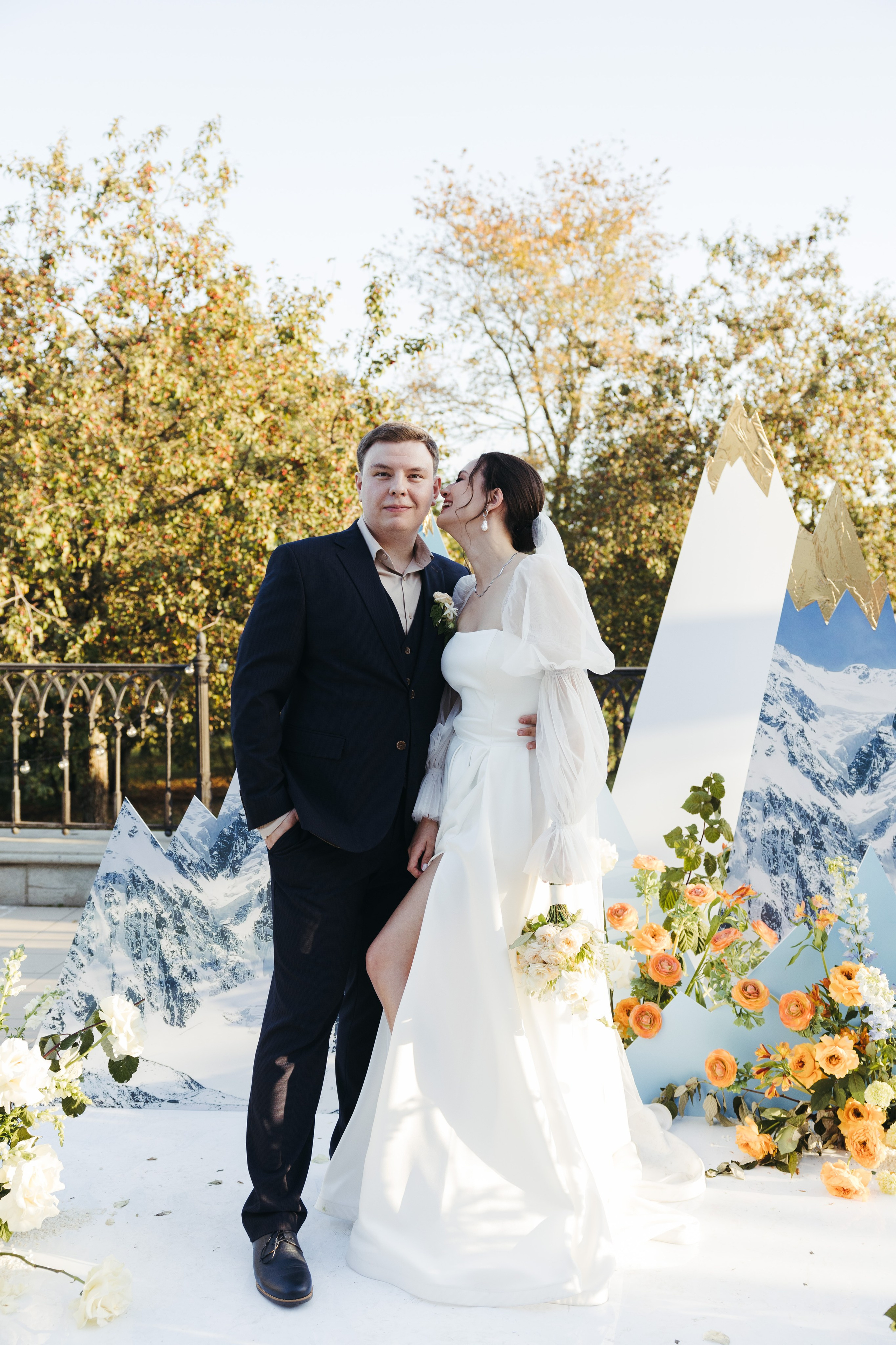 Свадебная фотосессия в парке Царицыно, Банкет в ресторане Пантеон. Свадебный фотограф Москва Анастасия Храмова